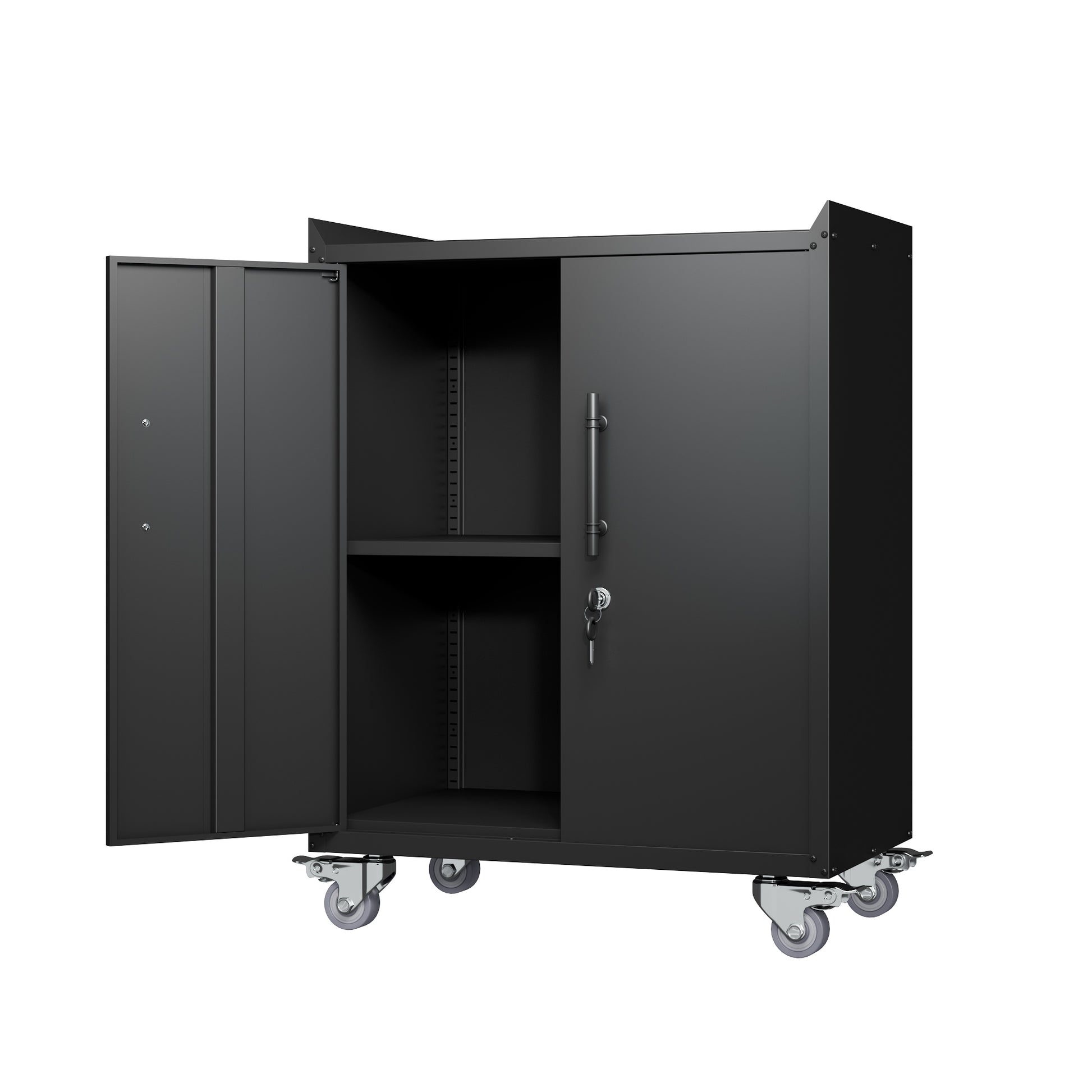 2 Door Tool Cabinets Lockable with Wheels