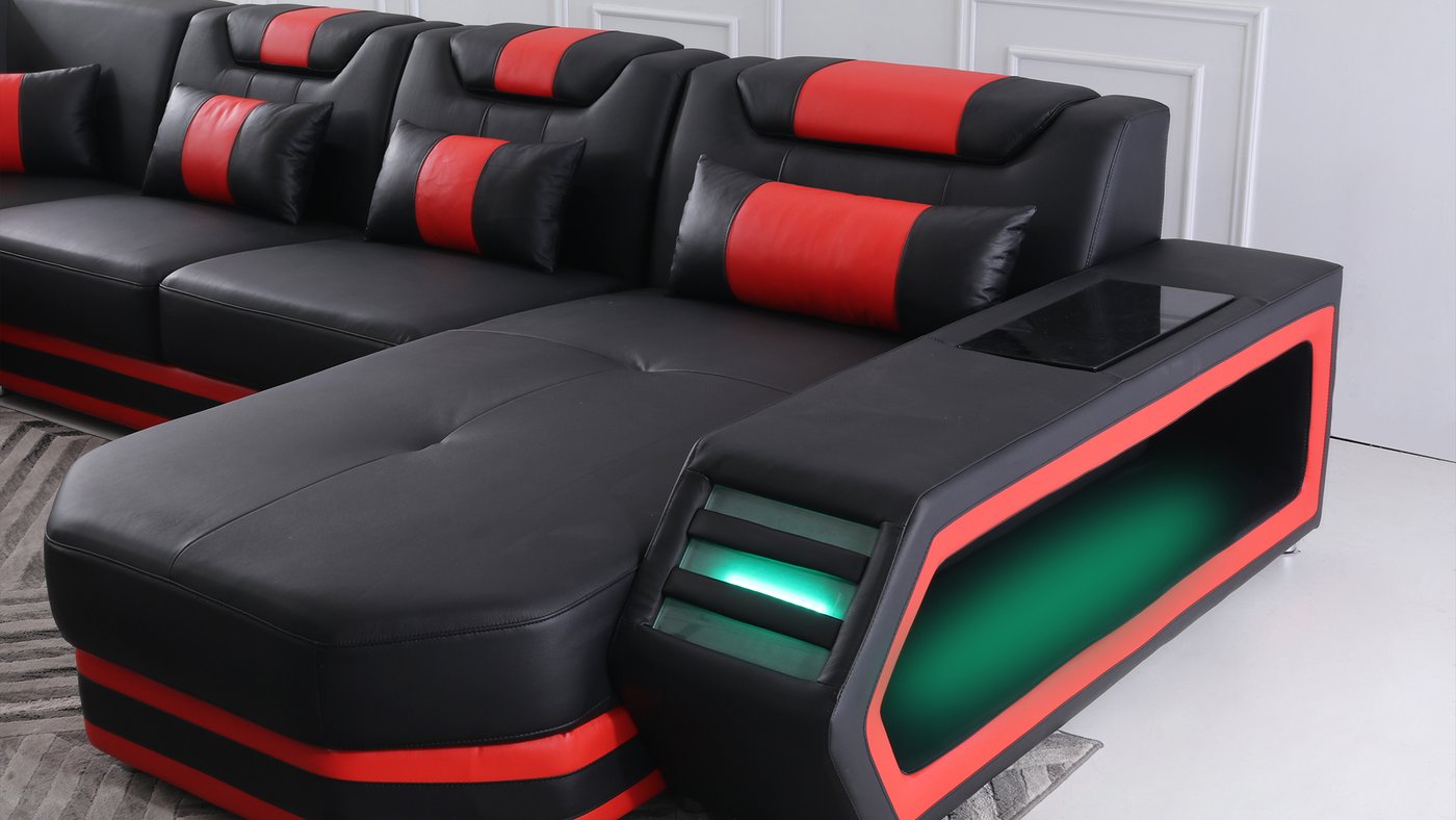 Sectional with LED Lights