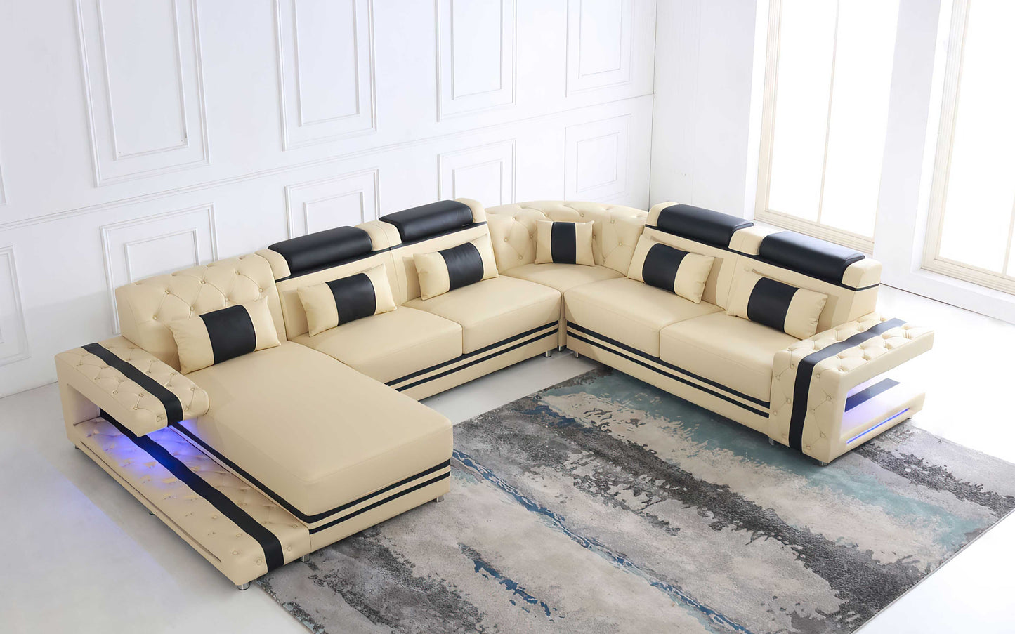 Tion Modern Sectional Sofa with LED Light