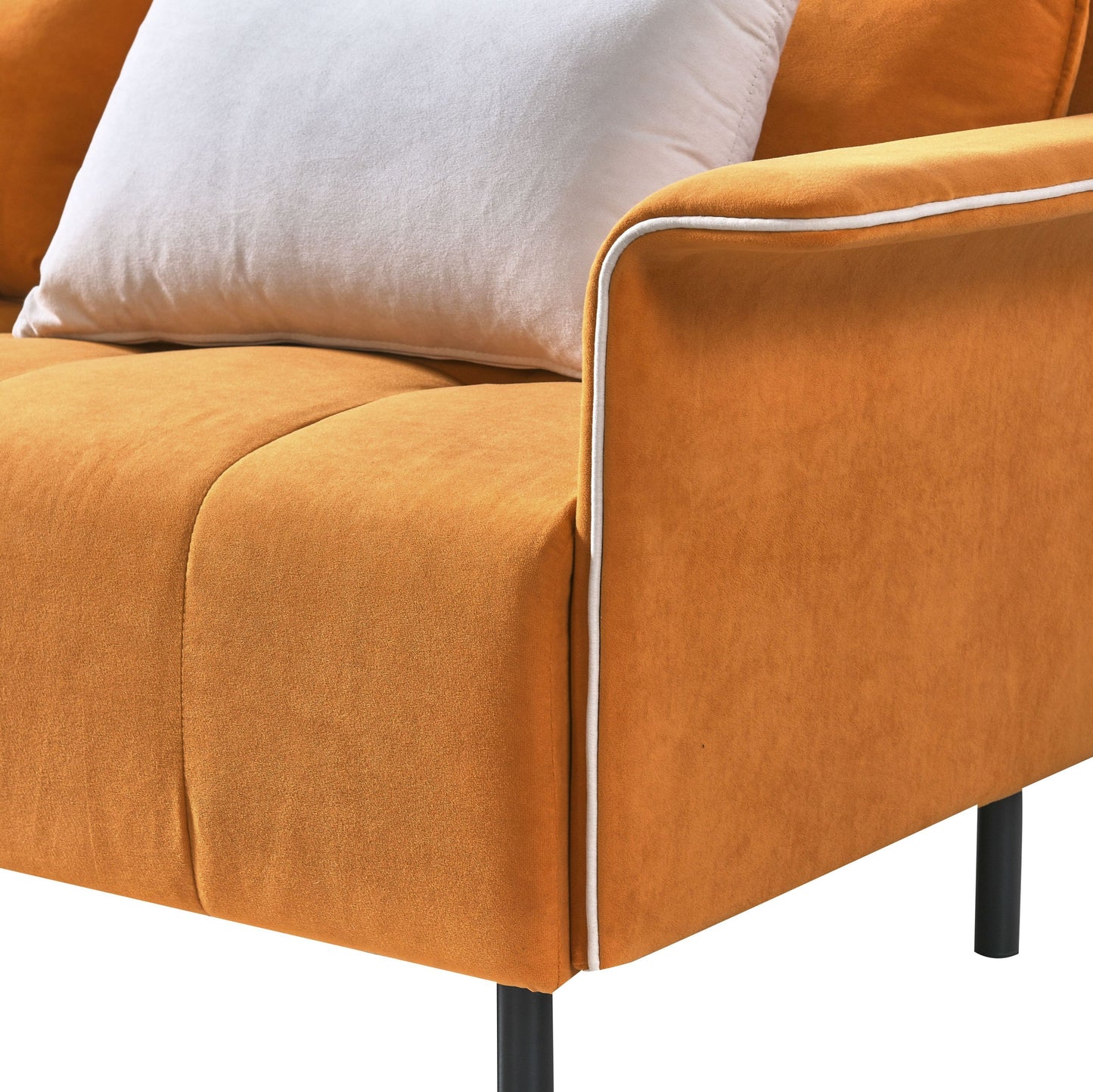 U-Shaped Sectional Sofa with 2 Removeable Ottoman