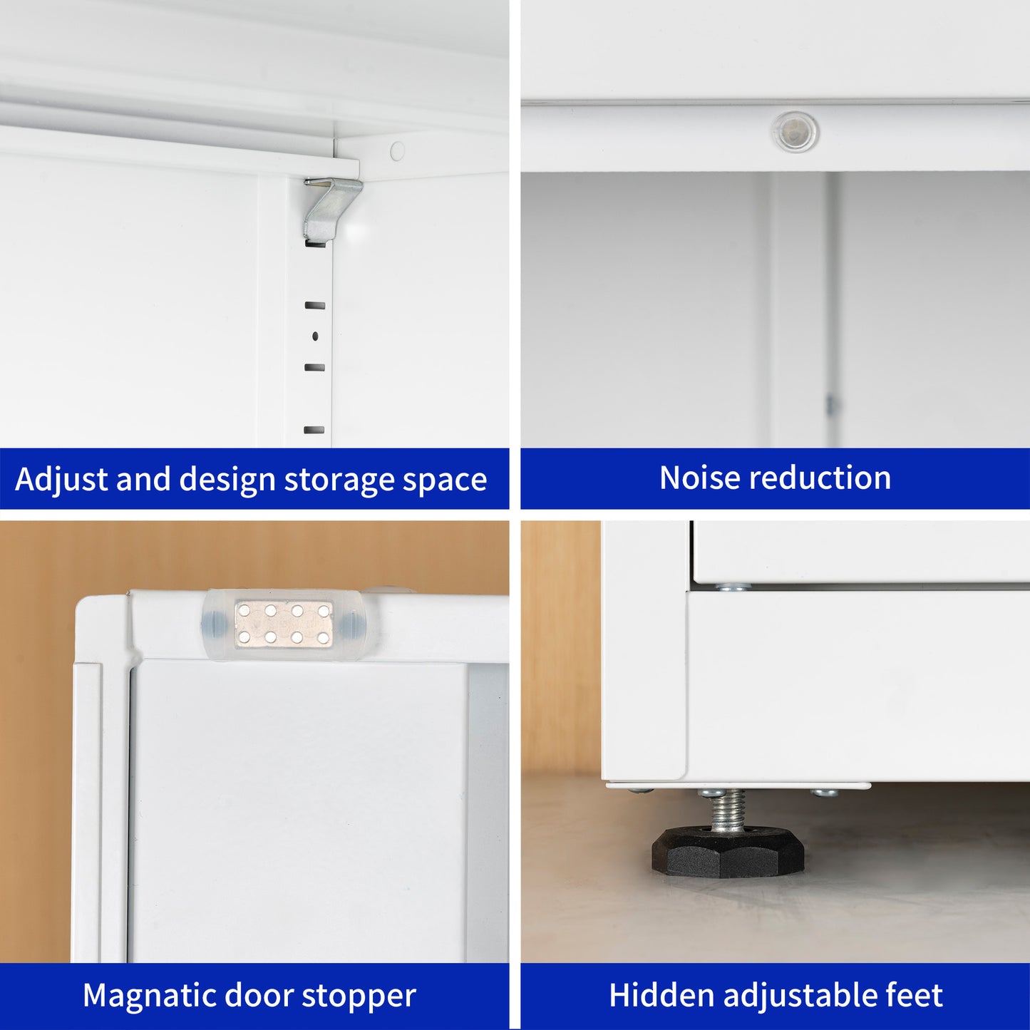 Storage Cabinet 2 Doors 5 Storage Spaces, Home/ Office