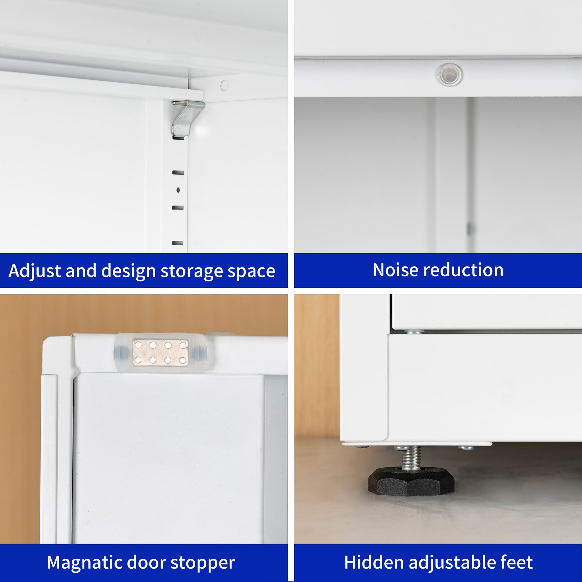 Storage Cabinet 2 Doors 5 Storage Spaces, Home/ Office