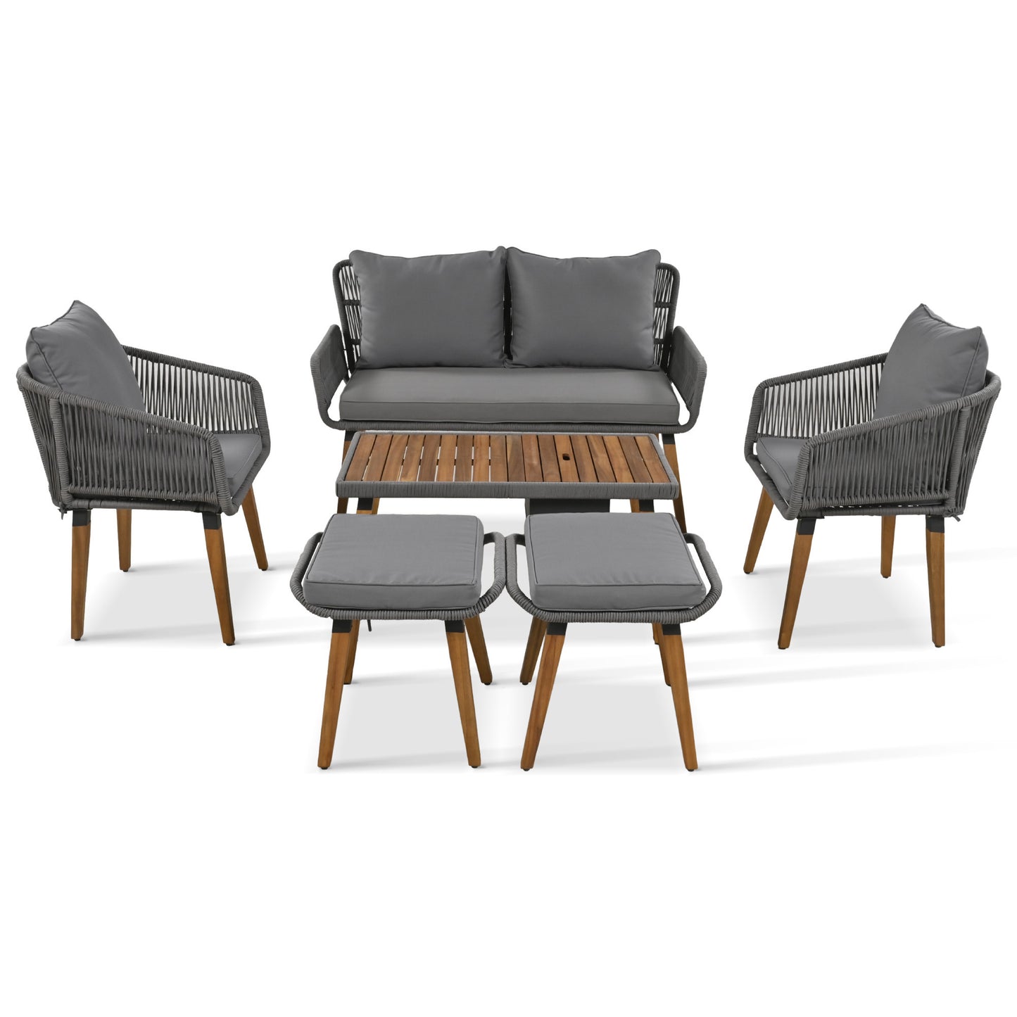 6-Piece Patio Outdoor Furniture, Bar Table