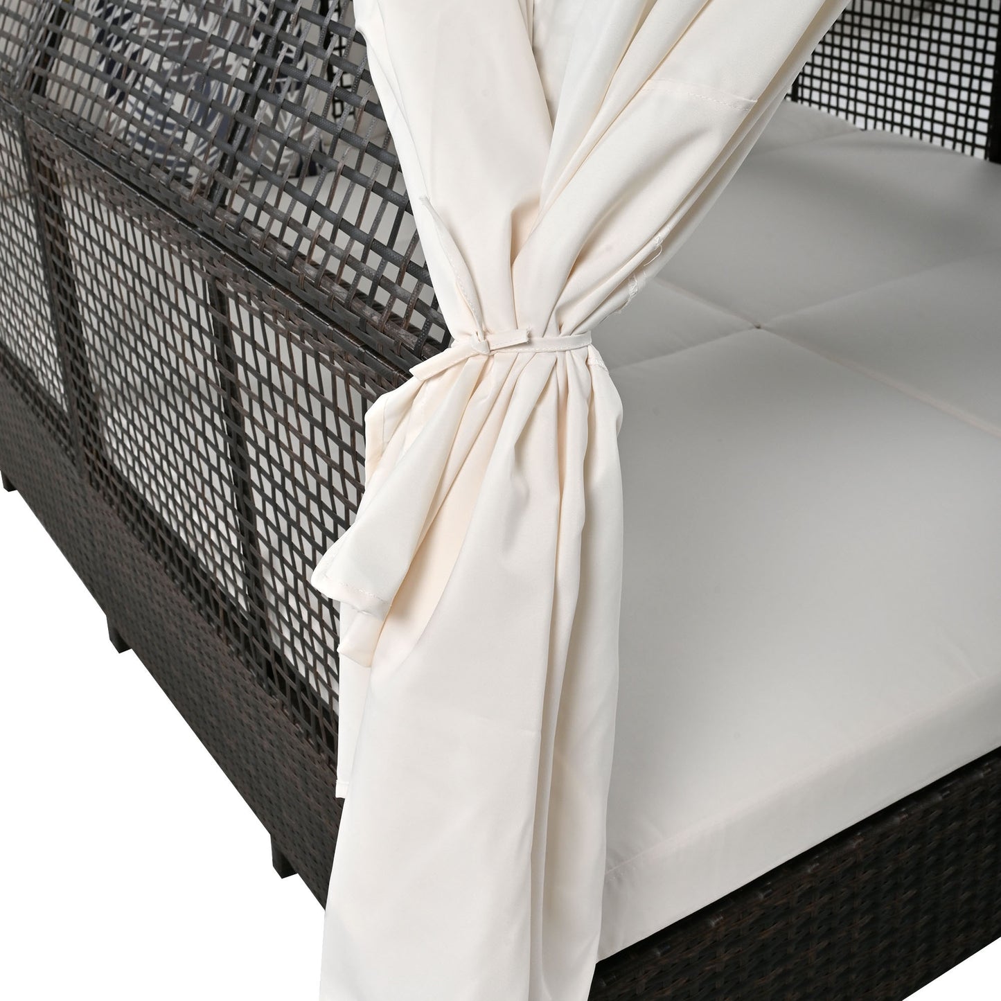 Outdoor Daybed Patio Lounge Bed, Adjustable Backrest