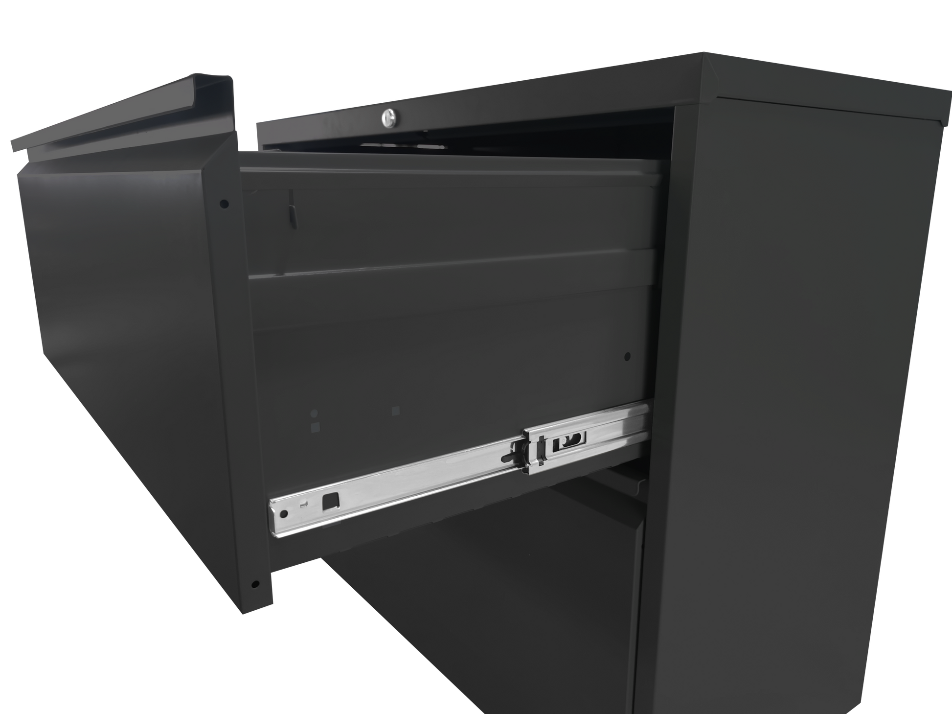 File Cabinet 4 Drawer, Black Filing Cabinet Lockable Home Office