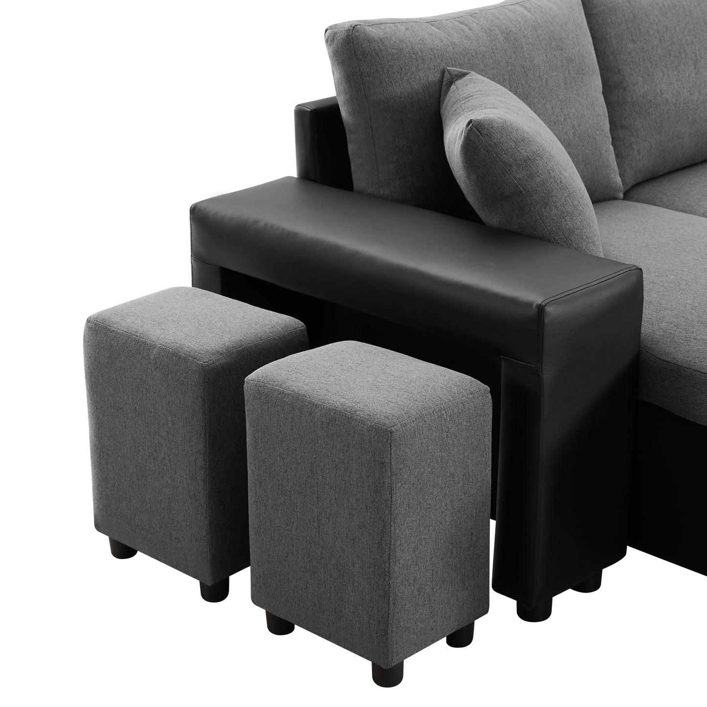 Artemax Linen Reversible Sleeper Sectional
