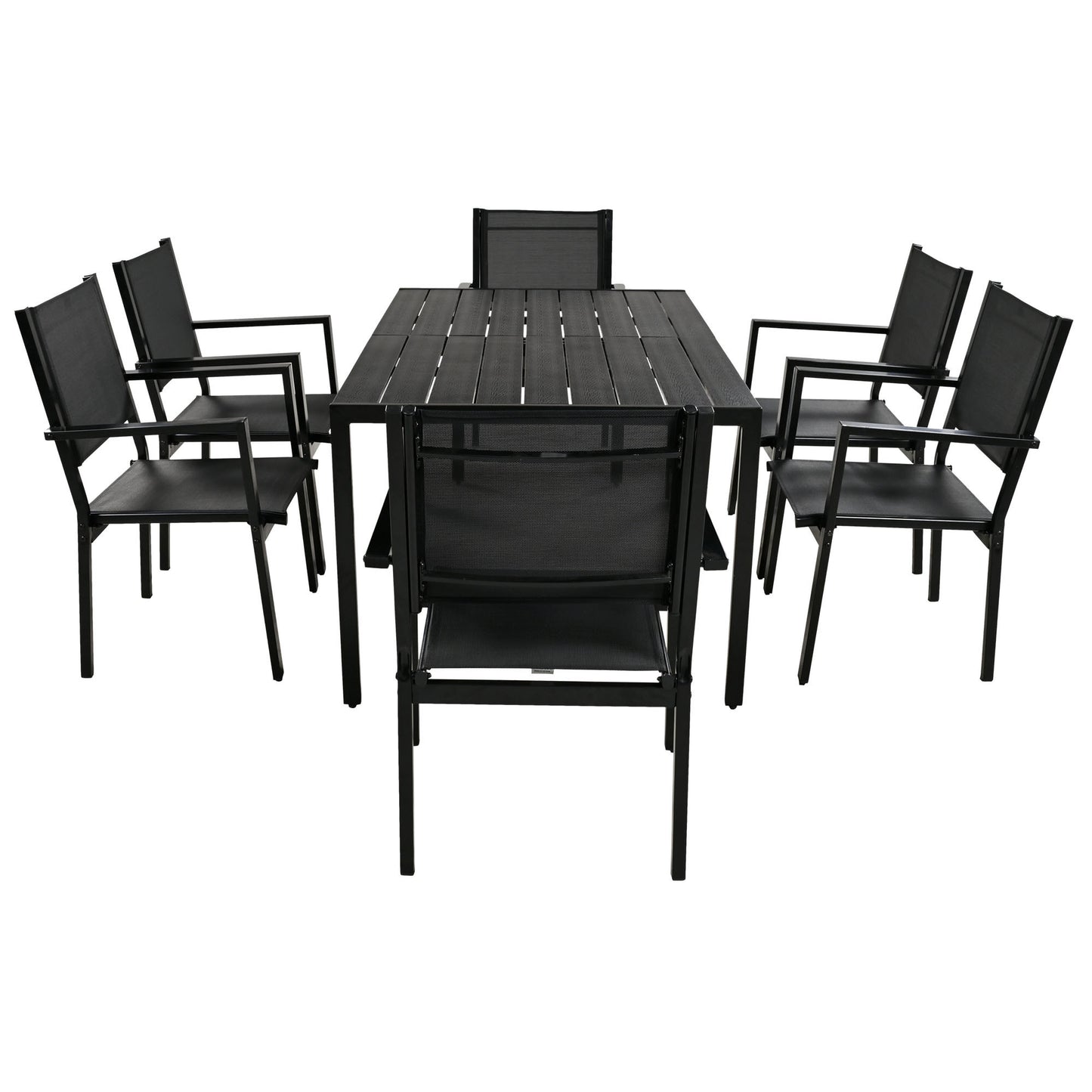 U-Style Outdoor Table and Chair Set, Suitable for Patio
