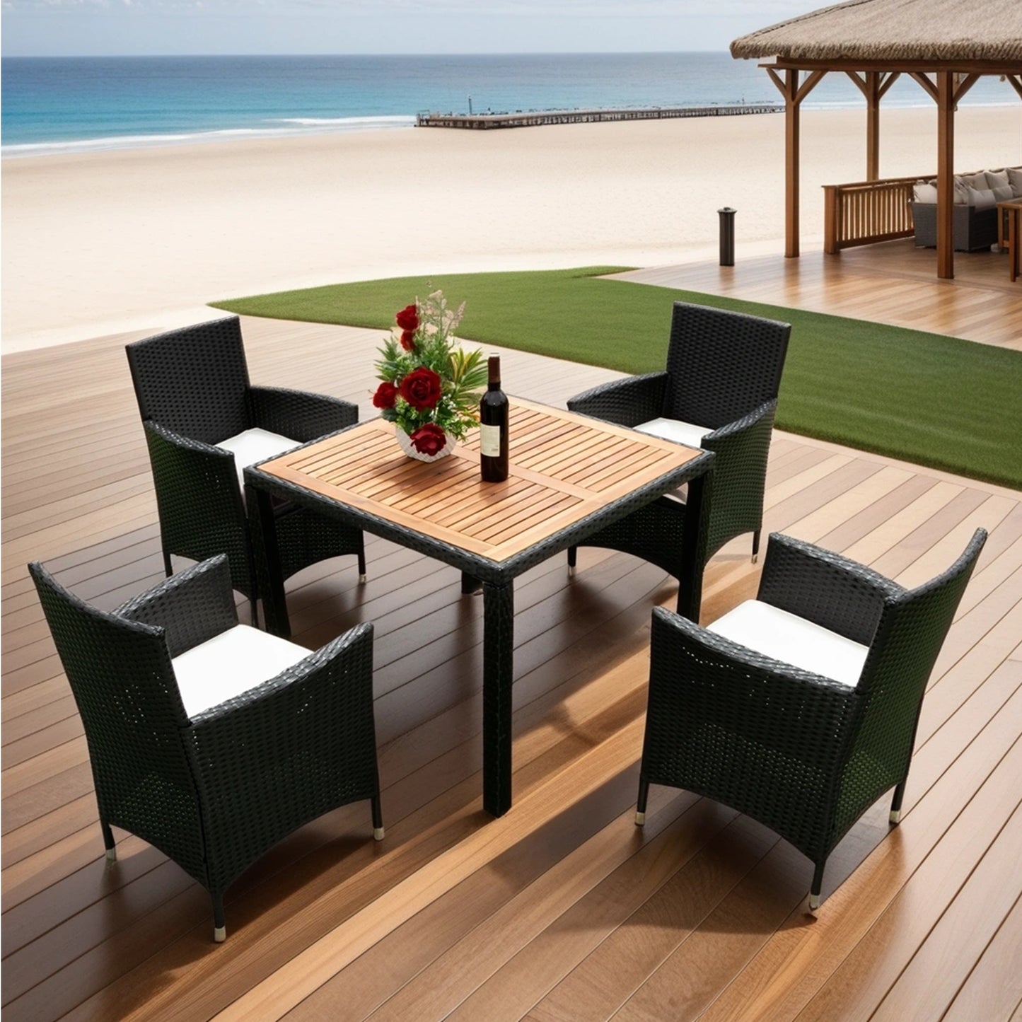 5 piece Outdoor Patio Dining Set Patio