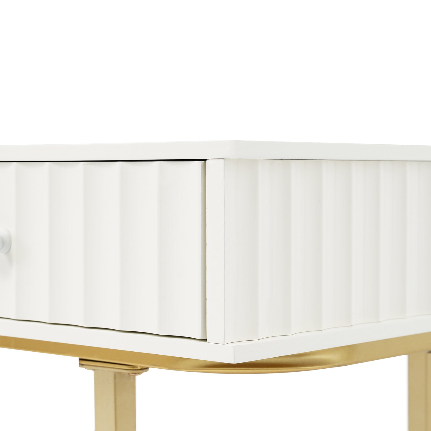 Executive Curved Office Desk, Waveform Fluted Panel Design