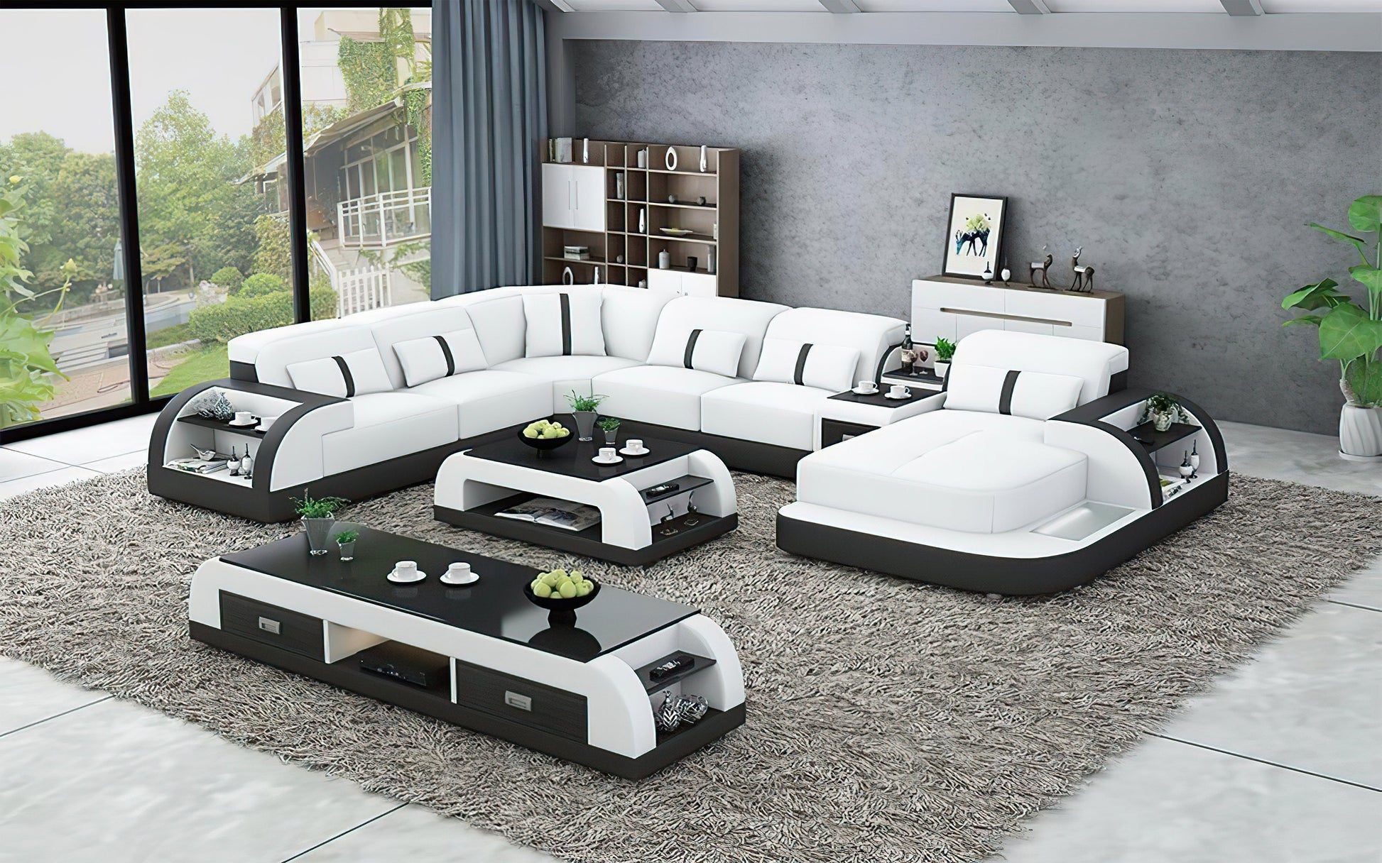 Modern LED Light Sectional Sofa