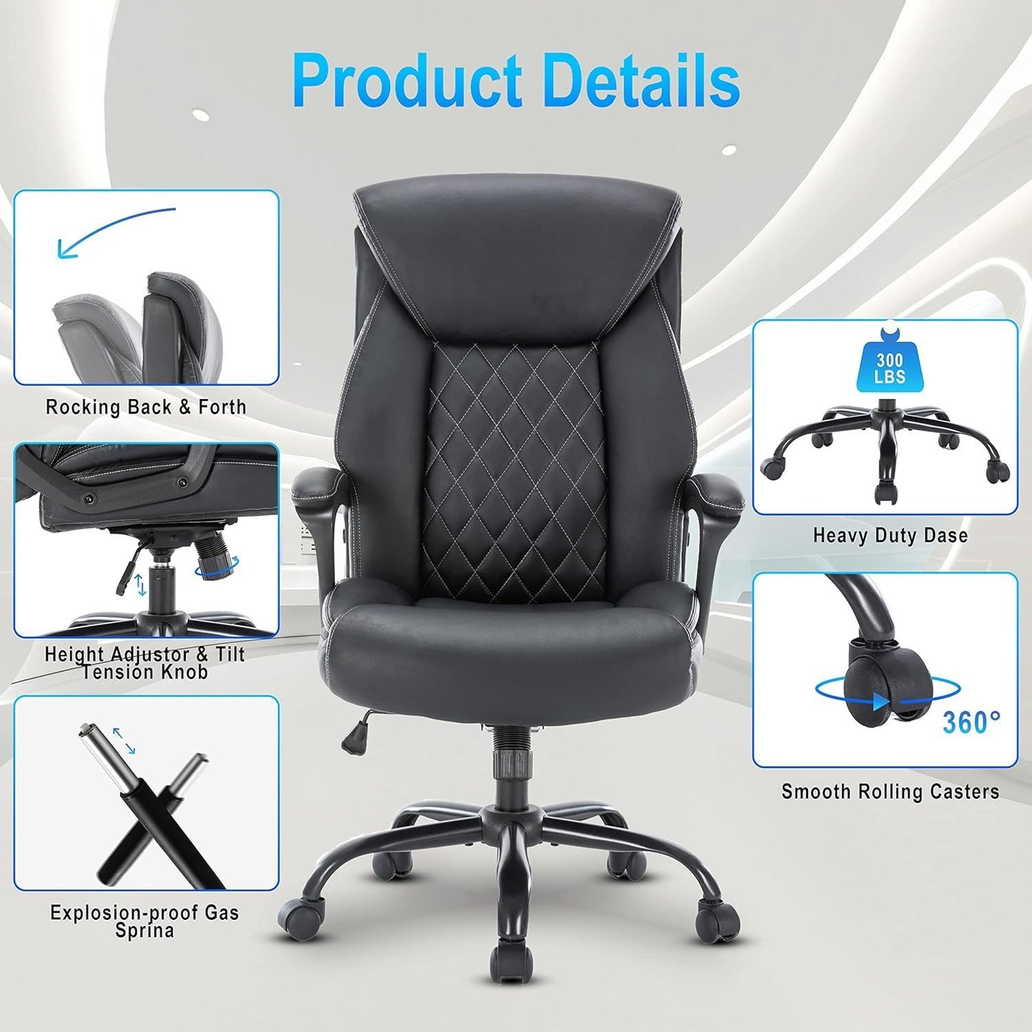 Executive Office Desk Chair Leather Office Chair