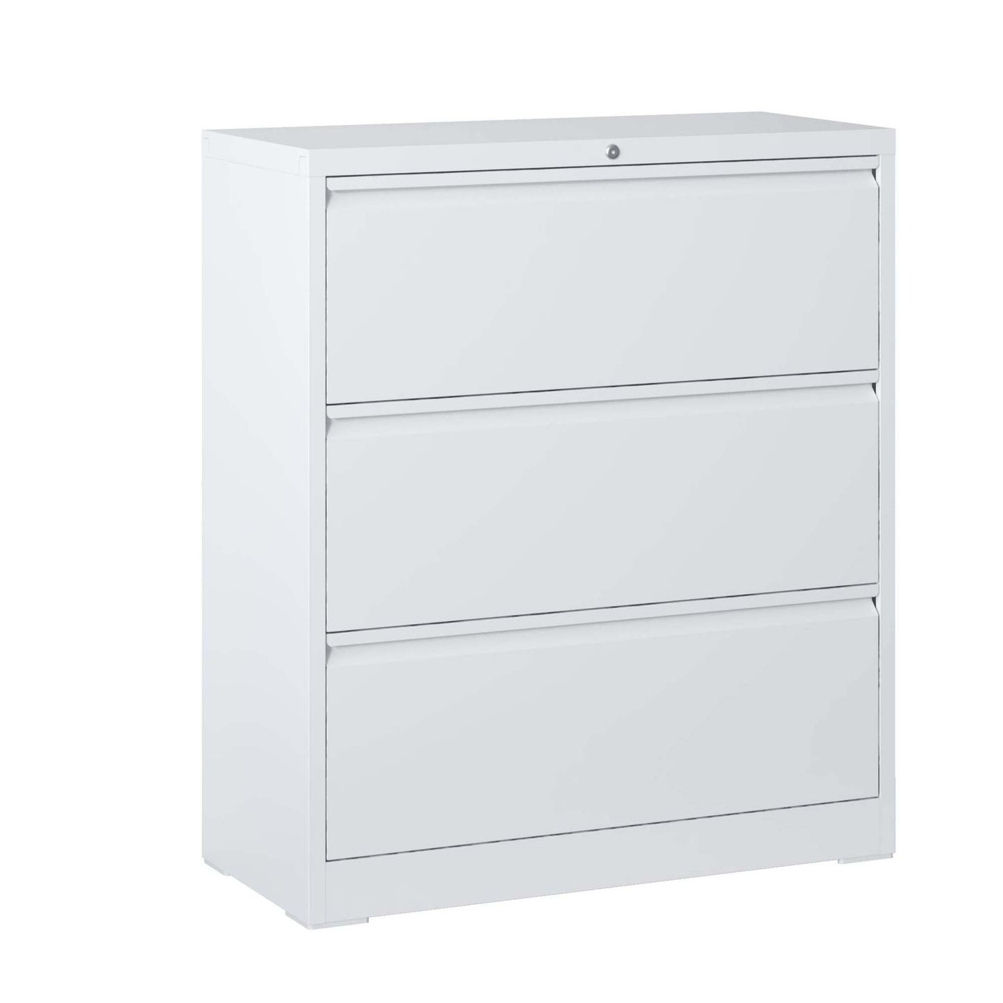 File Cabinet 3 Drawer, White Filing Cabinet Lockable Home Office