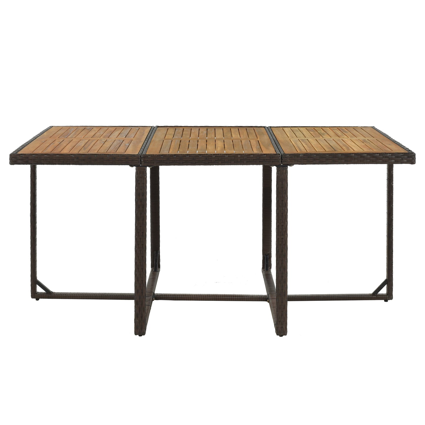 11-Piece Patio All-Weather P Dining Table Set Tabletop