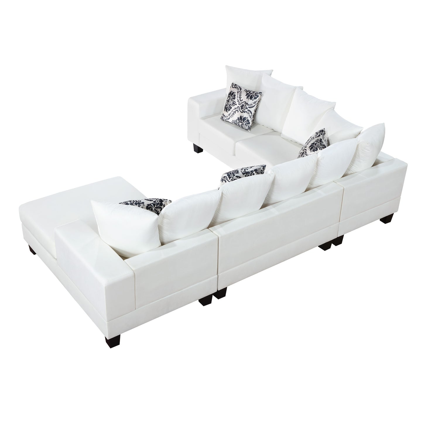 U-Shape Sectional, Corner Couch, Pillows