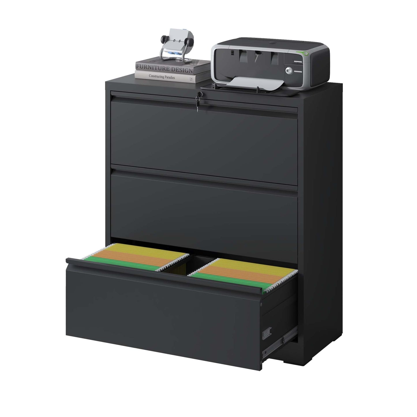 3 Drawer Filing Cabinet Lockable for Home Office