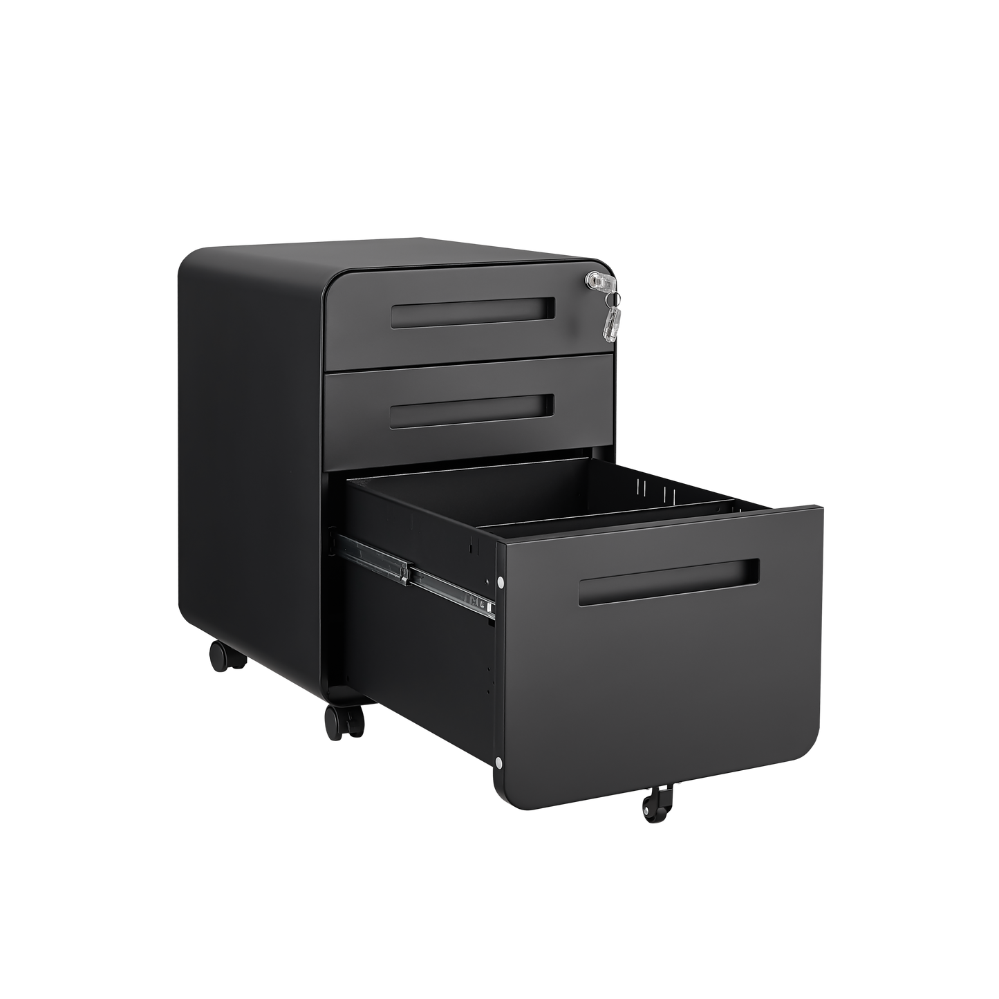 3 Drawer Mobile File Cabinet Under Desk Office