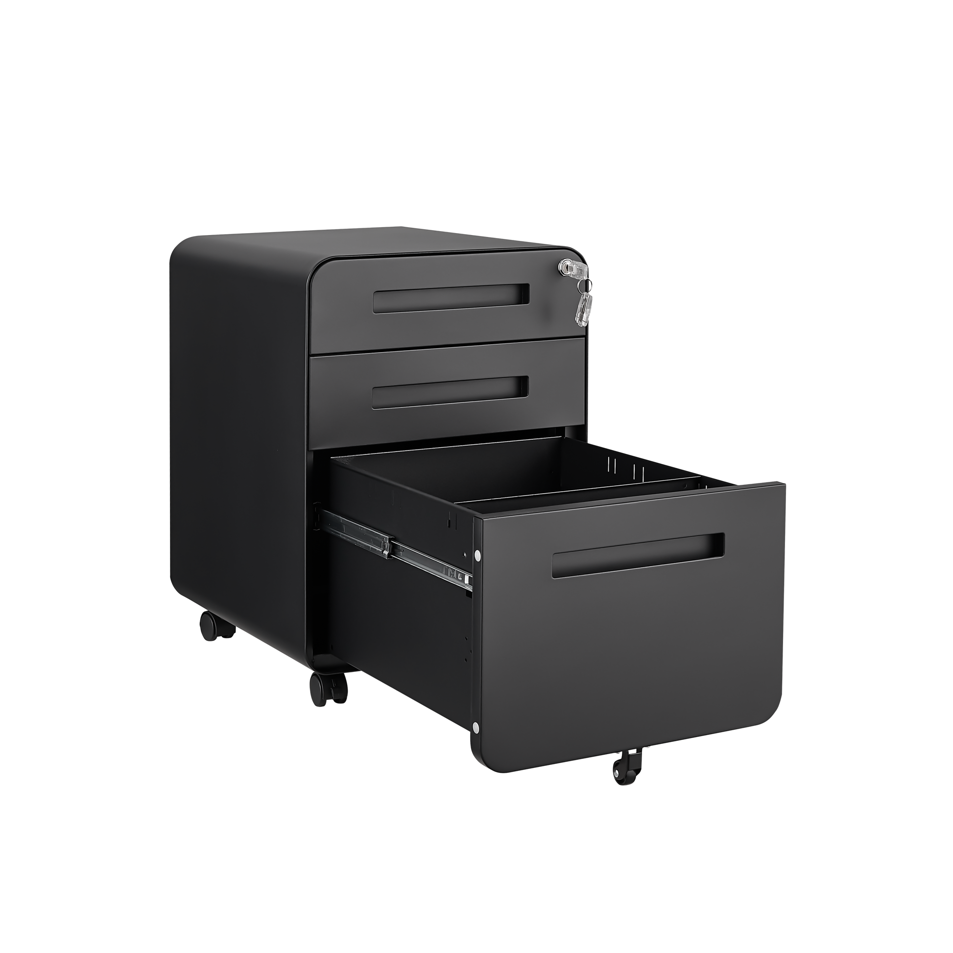3 Drawer Mobile File Cabinet Under Desk Office