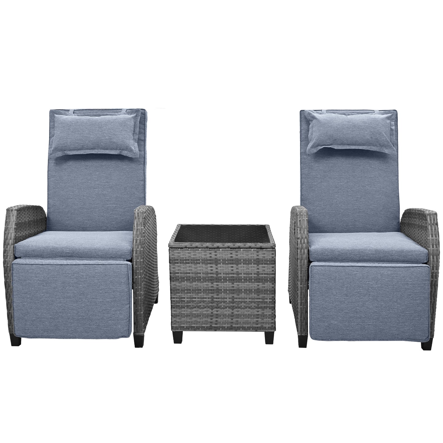 Outdoor Two-person Combination, Coffee Table, Adjustable