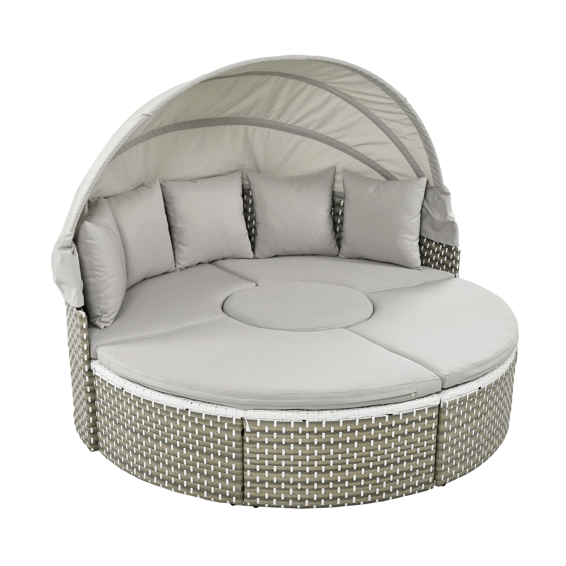 Patio Furniture Round Outdoor Sectional Sofa Set
