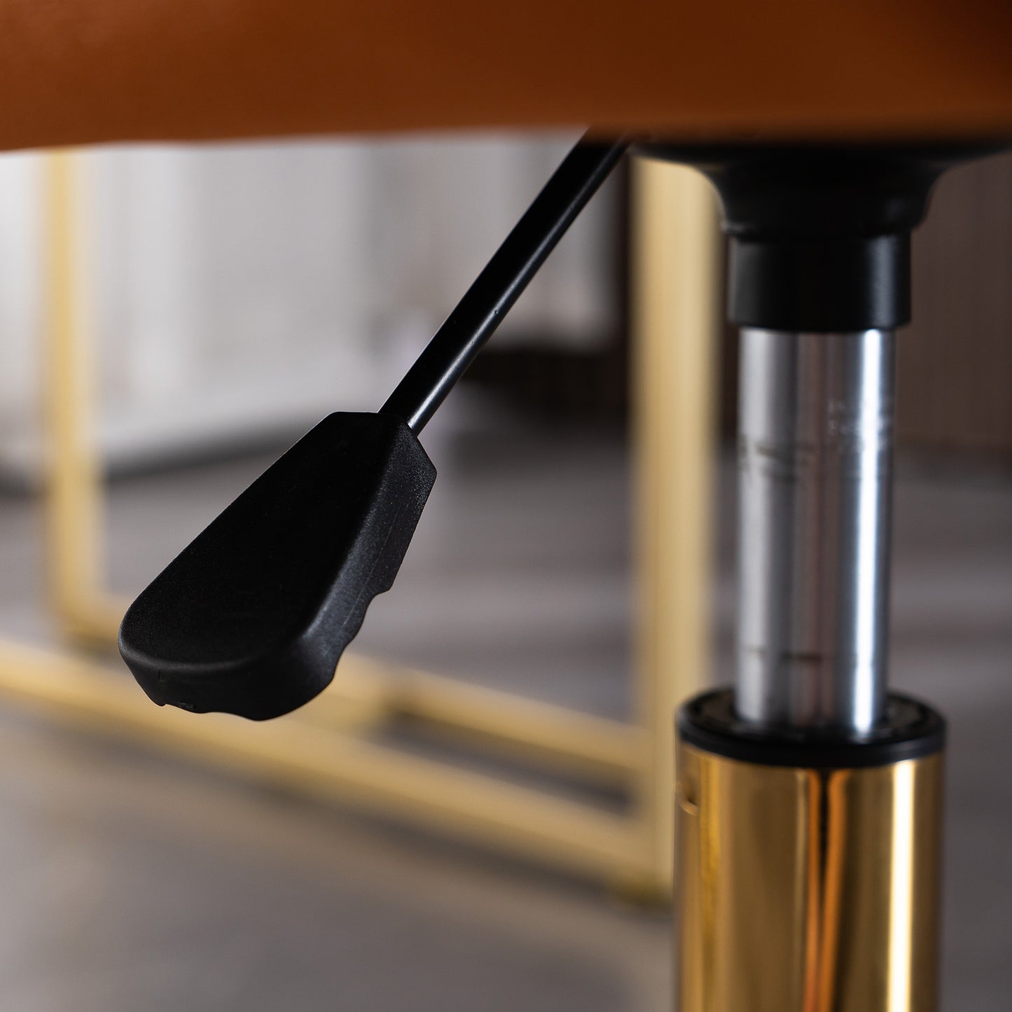 Home Office Chair Gold Metal Legs