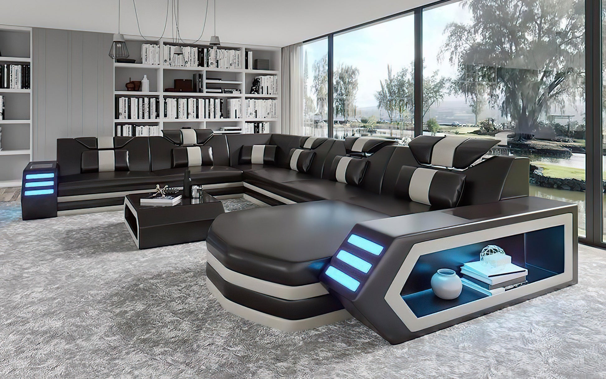 Sectional with LED Lights