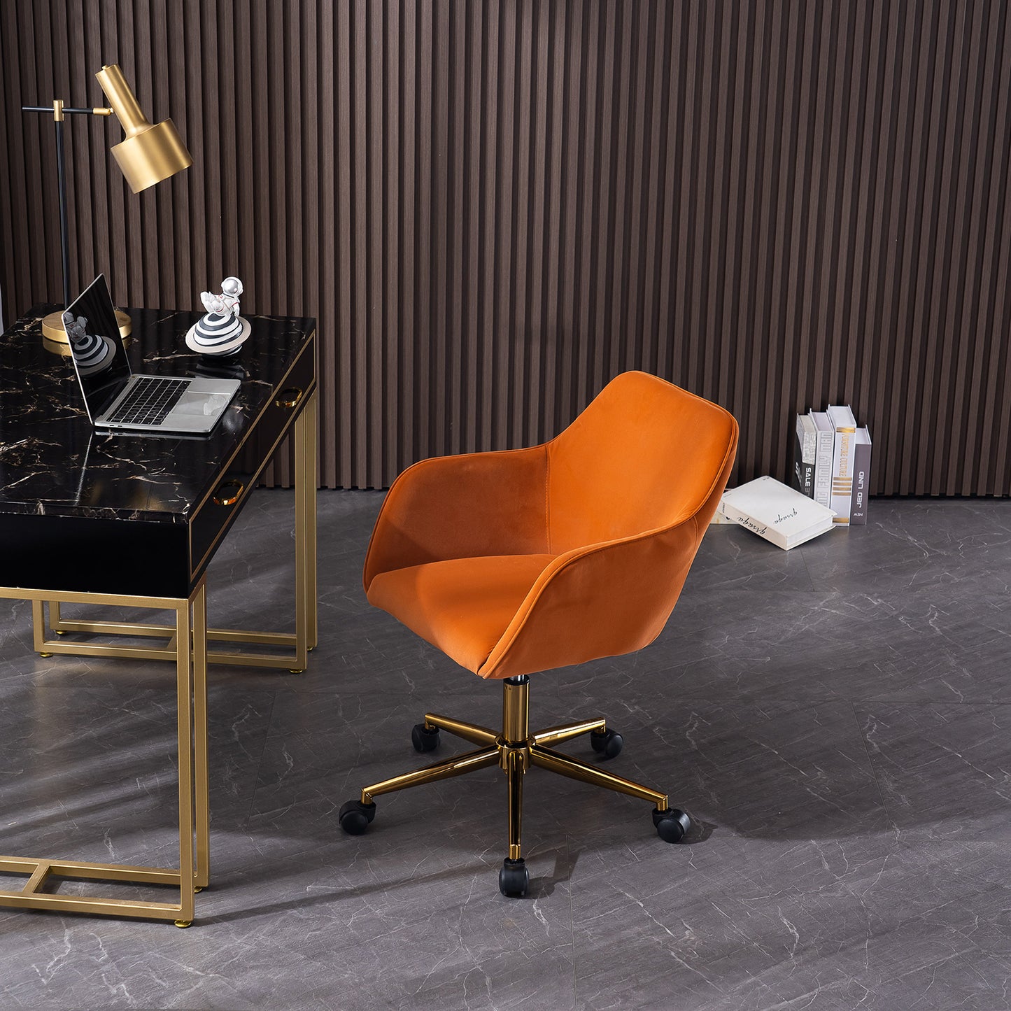 Home Office Chair Gold Metal Legs