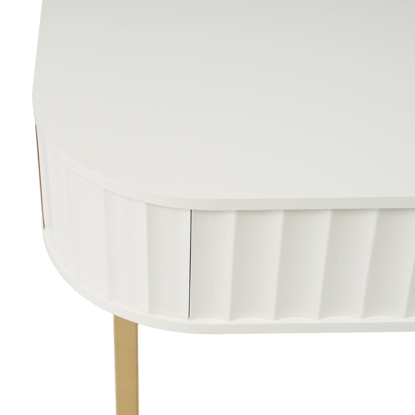 Executive Curved Office Desk, Waveform Fluted Panel Design