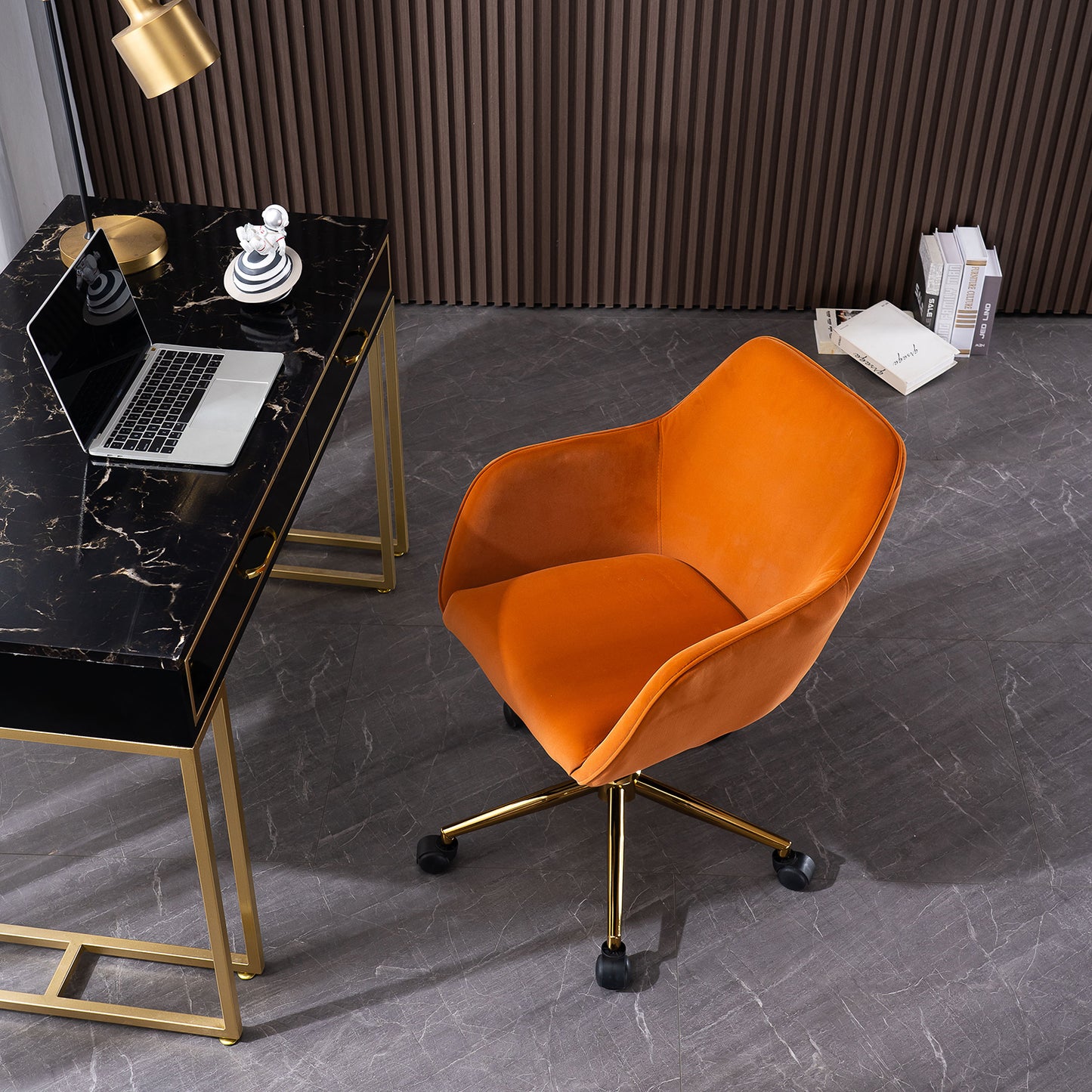Home Office Chair Gold Metal Legs