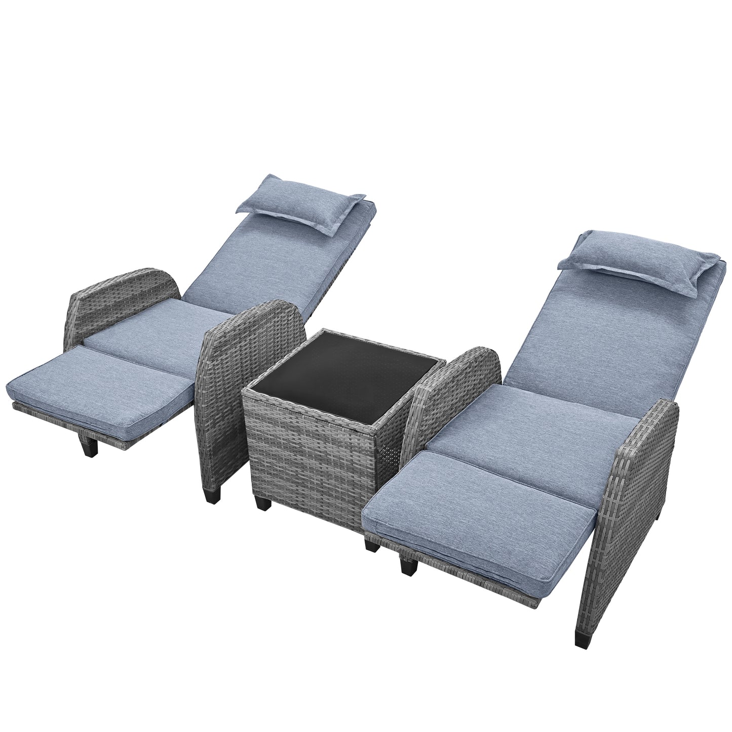 Outdoor Two-person Combination, Coffee Table, Adjustable