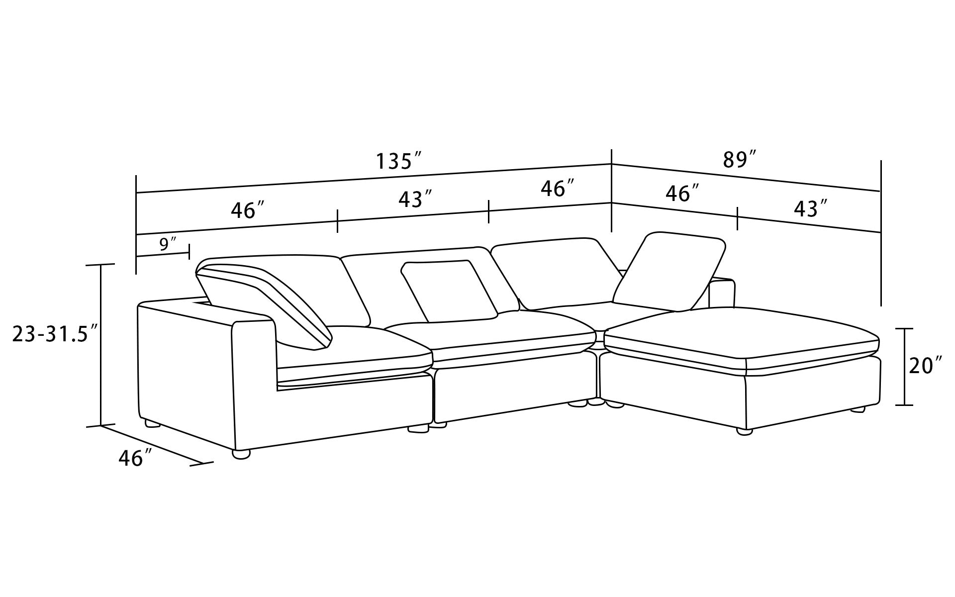 Modular Customizable Sectional