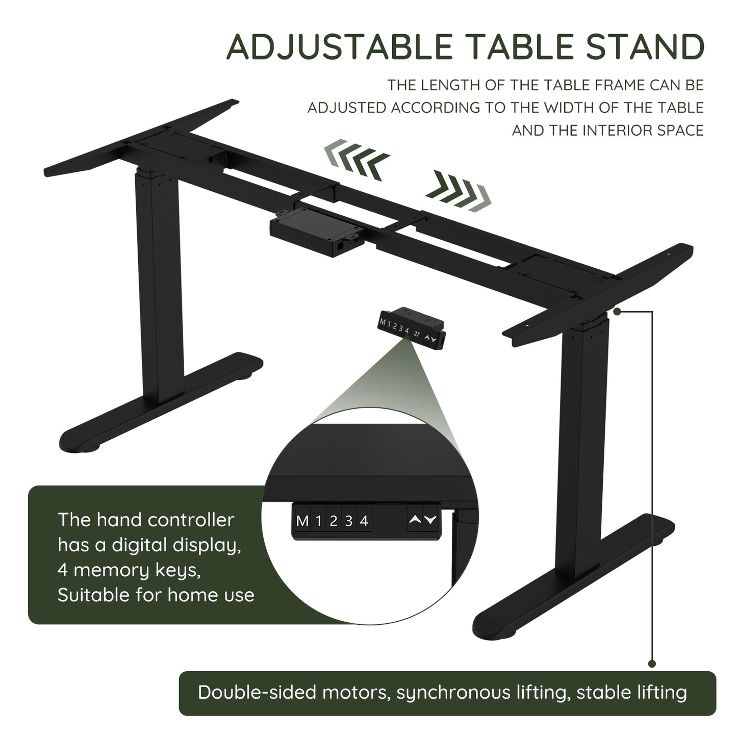 Height Adjustable Table Legs Sit Stand Desk Frame
