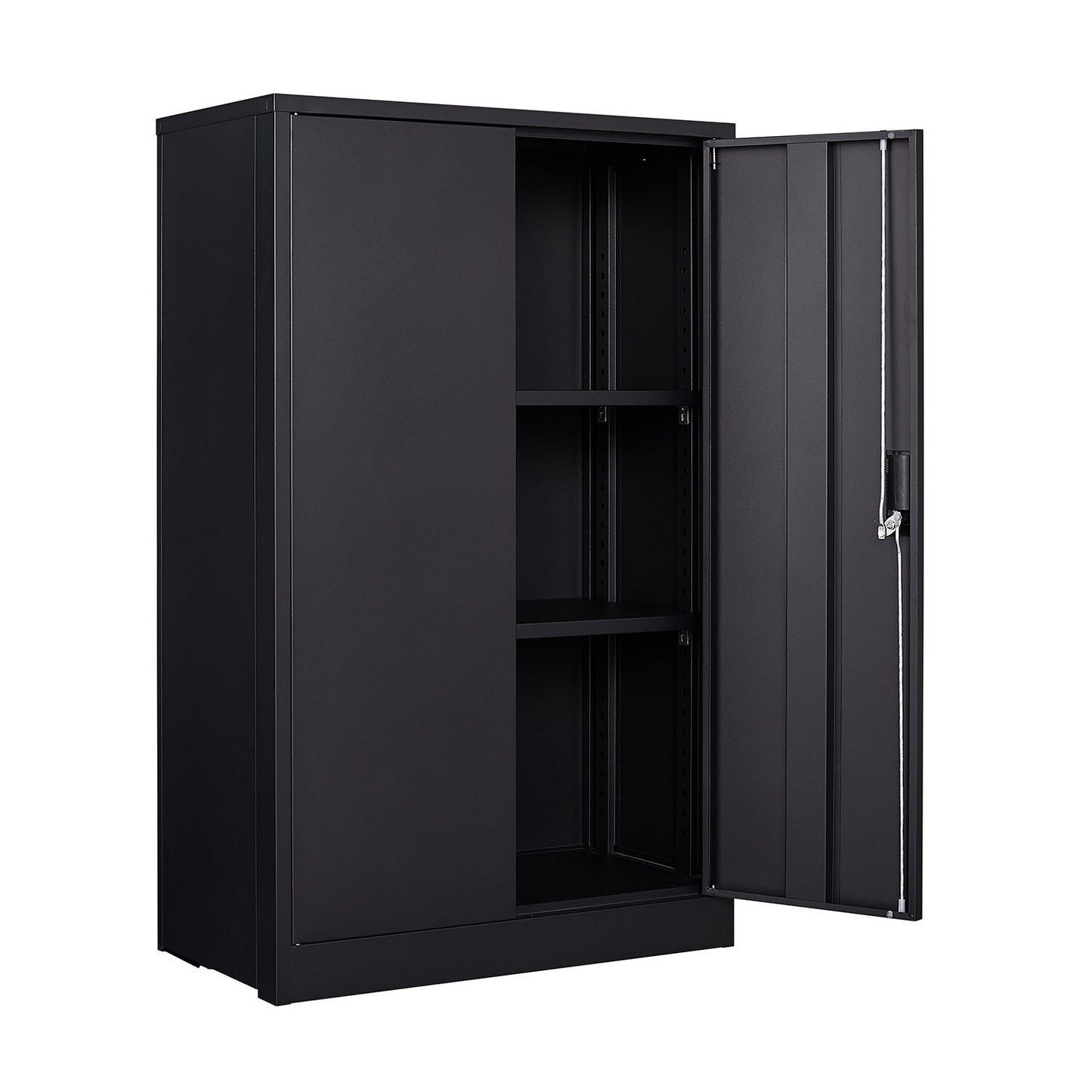 Metal Storage Cabinet with Locking Doors and Adjustable Shelf