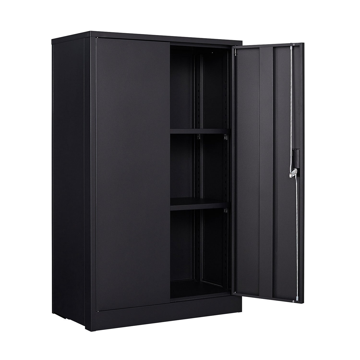 Metal Storage Cabinet with Locking Doors and Adjustable Shelf