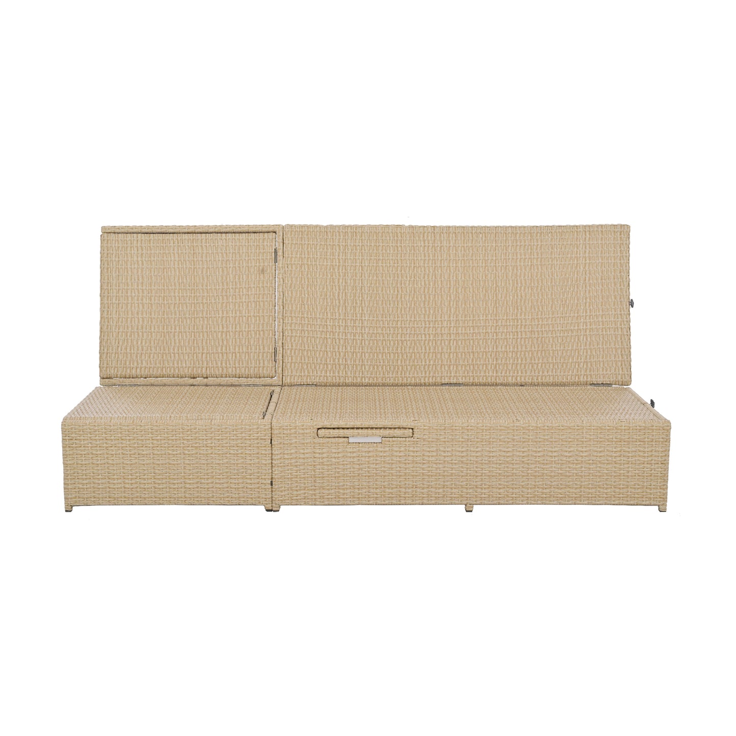 Outdoor Double Patio, Reclining Chairs, Adjustable Backrest Seat