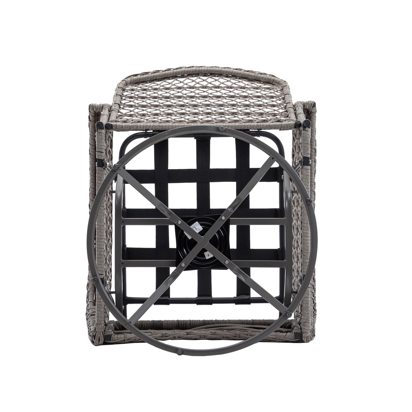 3 Pieces Outdoor Patio Chairs, 360 Degree Rocking
