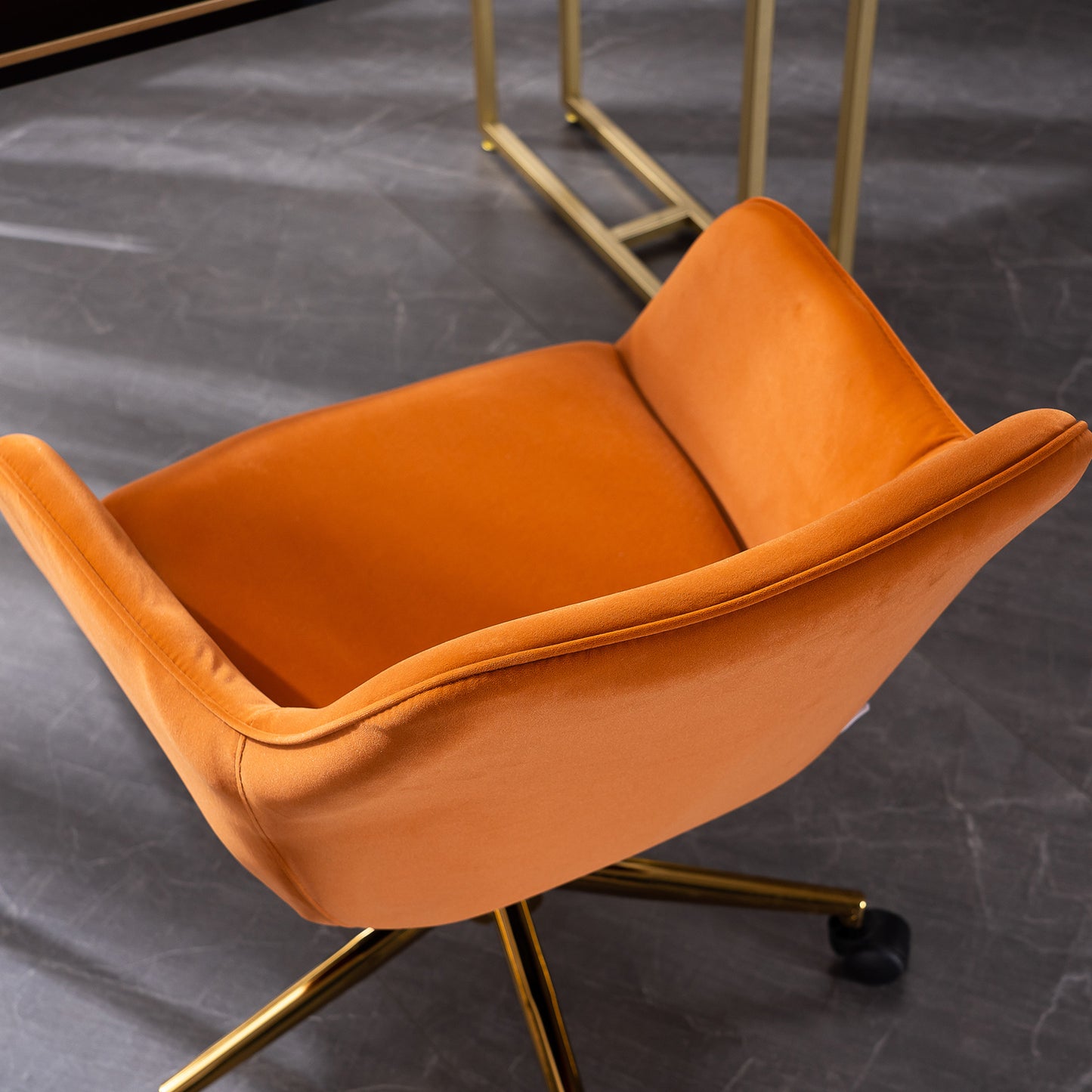 Home Office Chair Gold Metal Legs