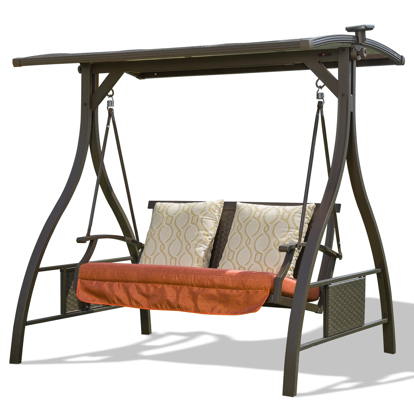 Patio Porch Swing 2 Person Adjustable Canopy