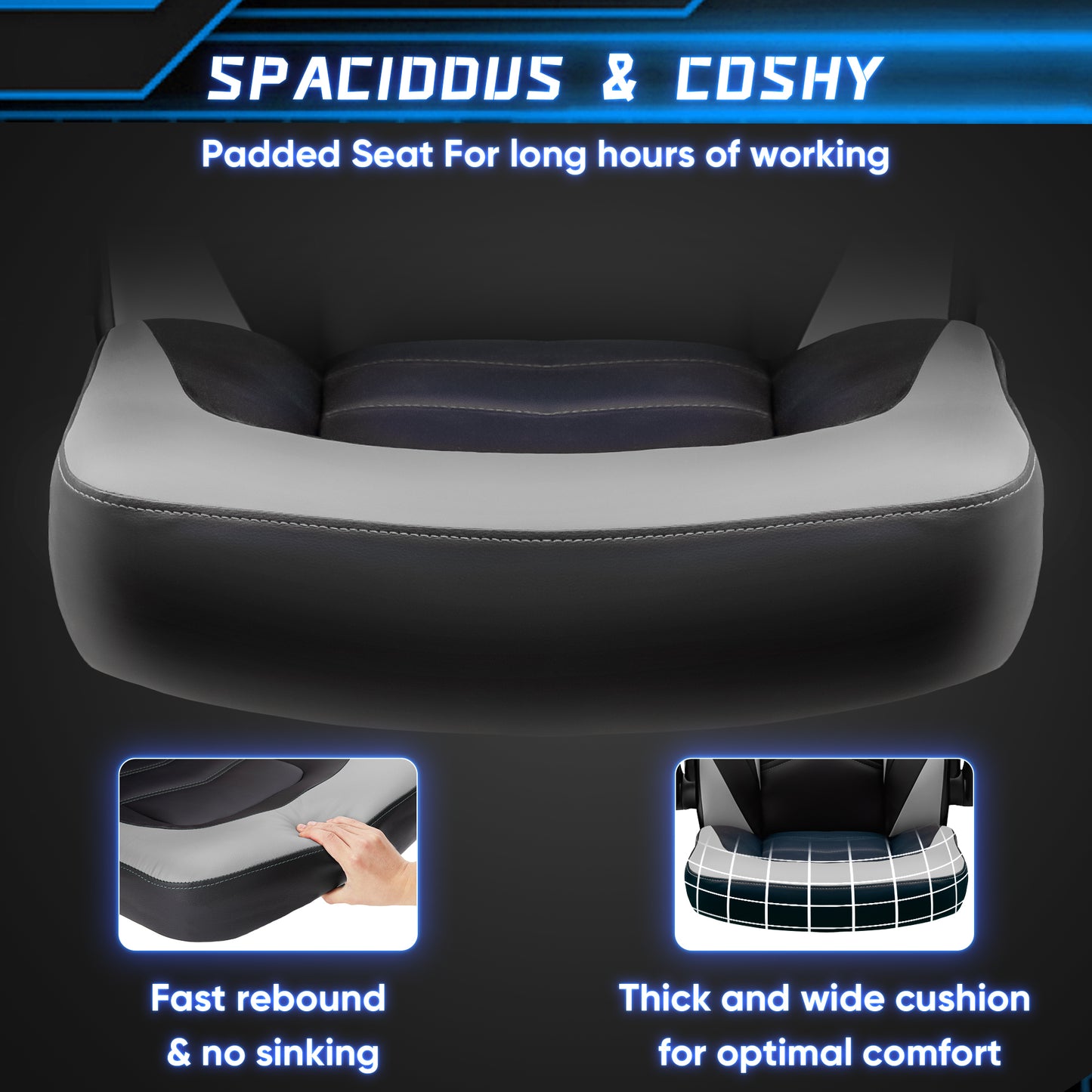 Gaming Chair Leather Computer Chair Ergonomic Lumbar Support