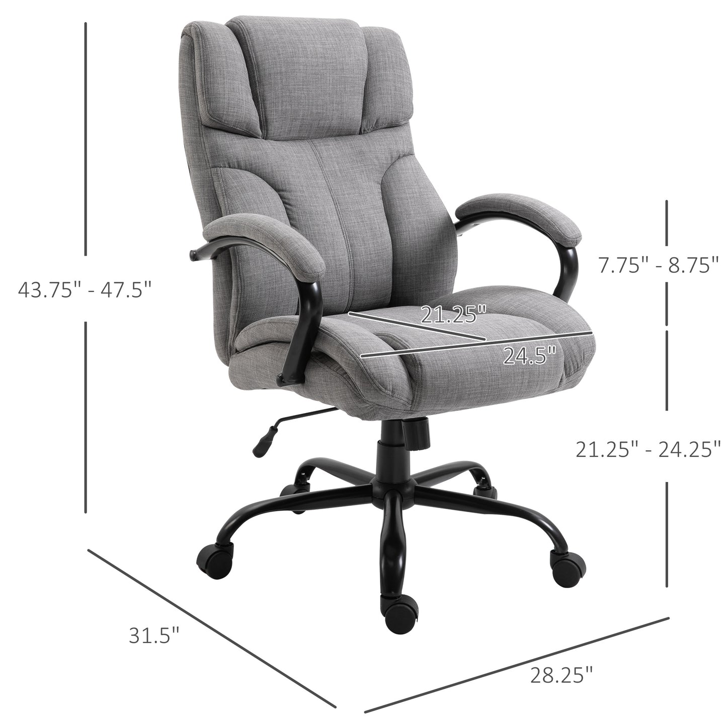 Office Chair Ergonomic Executive Computer Adjustable Height
