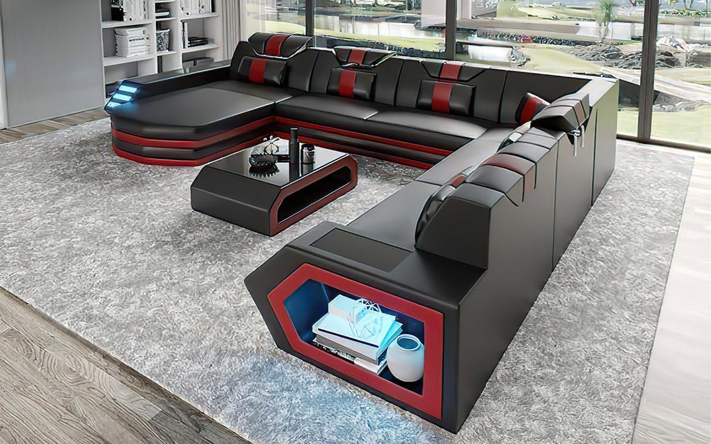Sectional with LED Lights