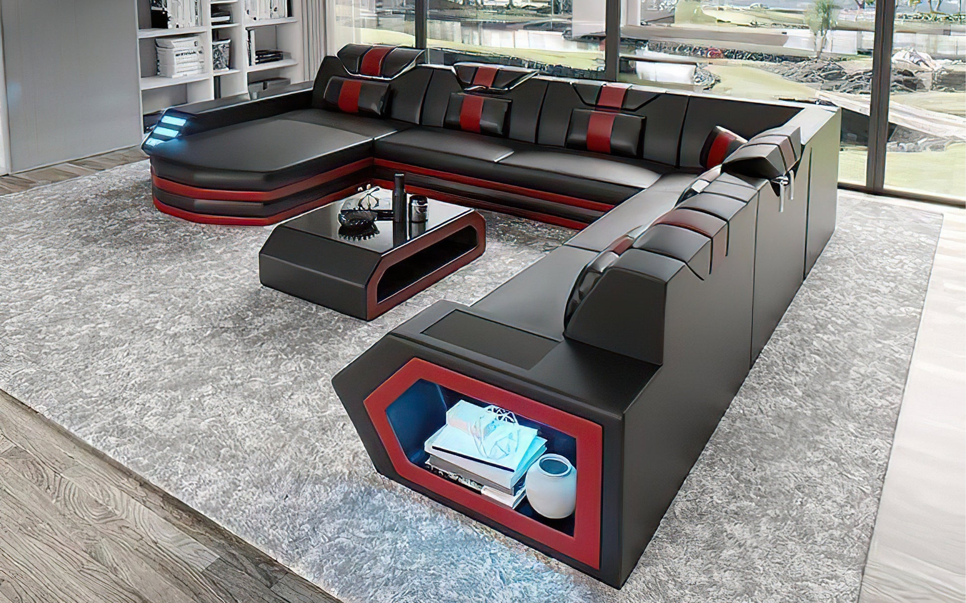 Sectional with LED Lights