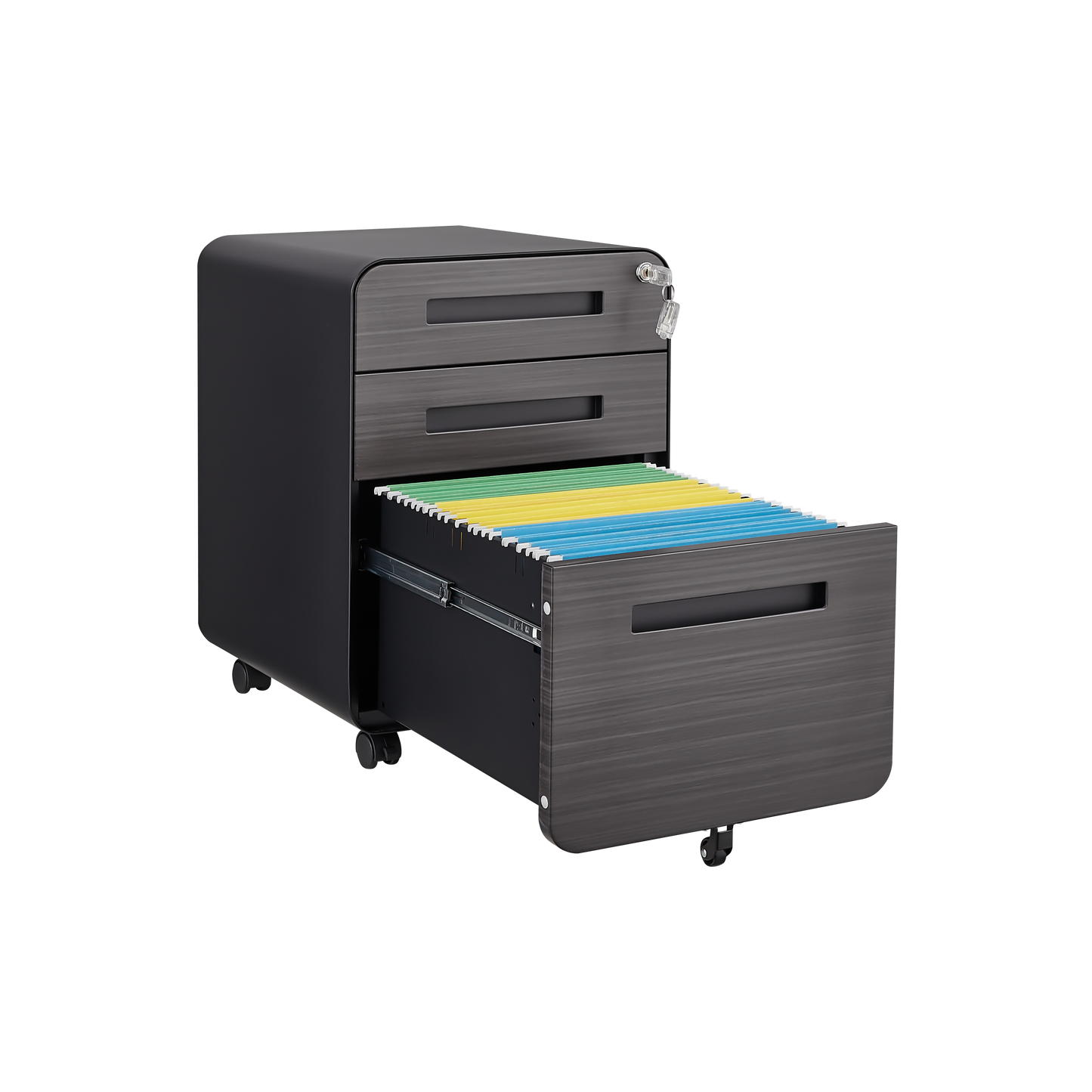 3 Drawer Mobile File Cabinet Under Desk Office
