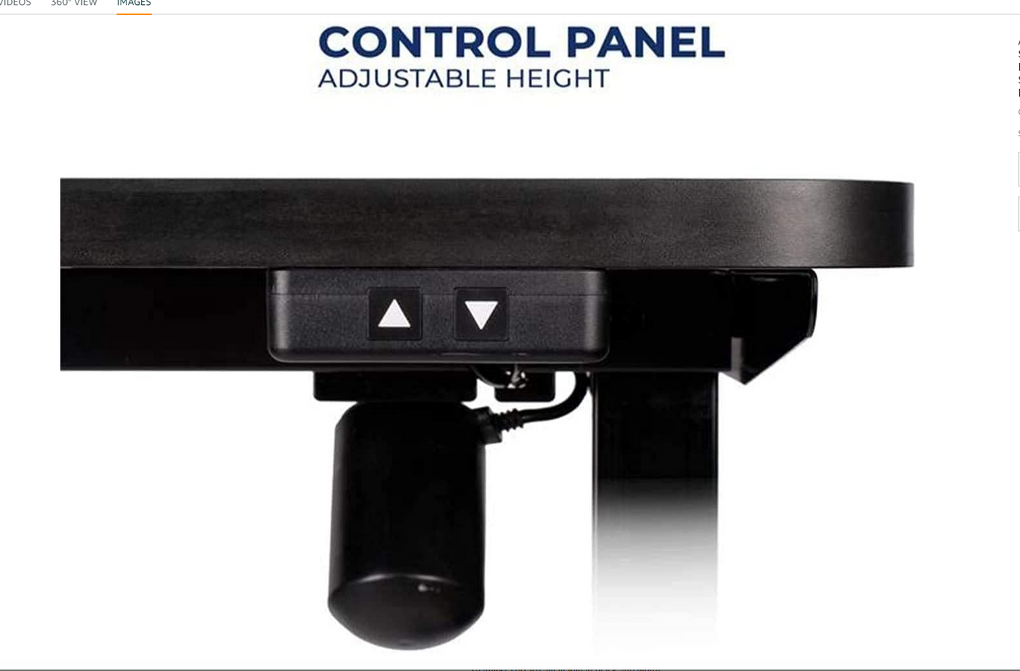 Whole Piece Electric Standing Home Office Desks - Black