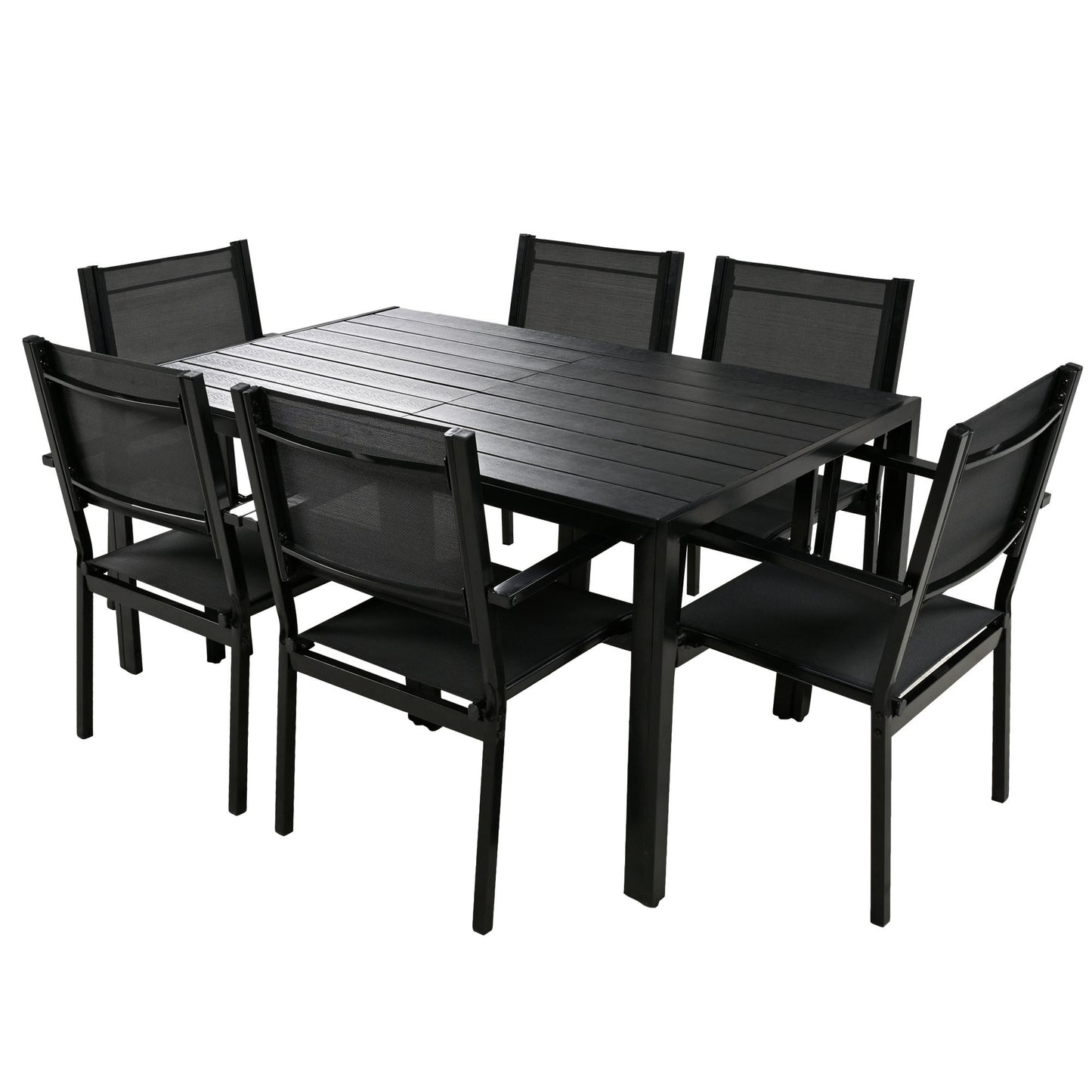 U-Style Outdoor Table and Chair Set, Suitable for Patio