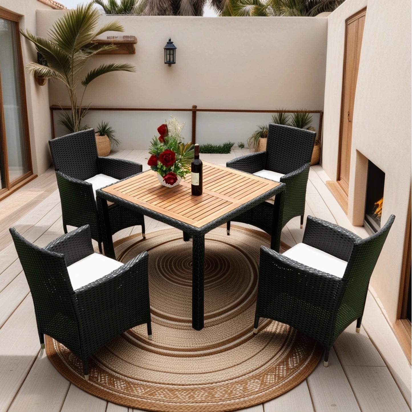 5 piece Outdoor Patio Dining Set Patio