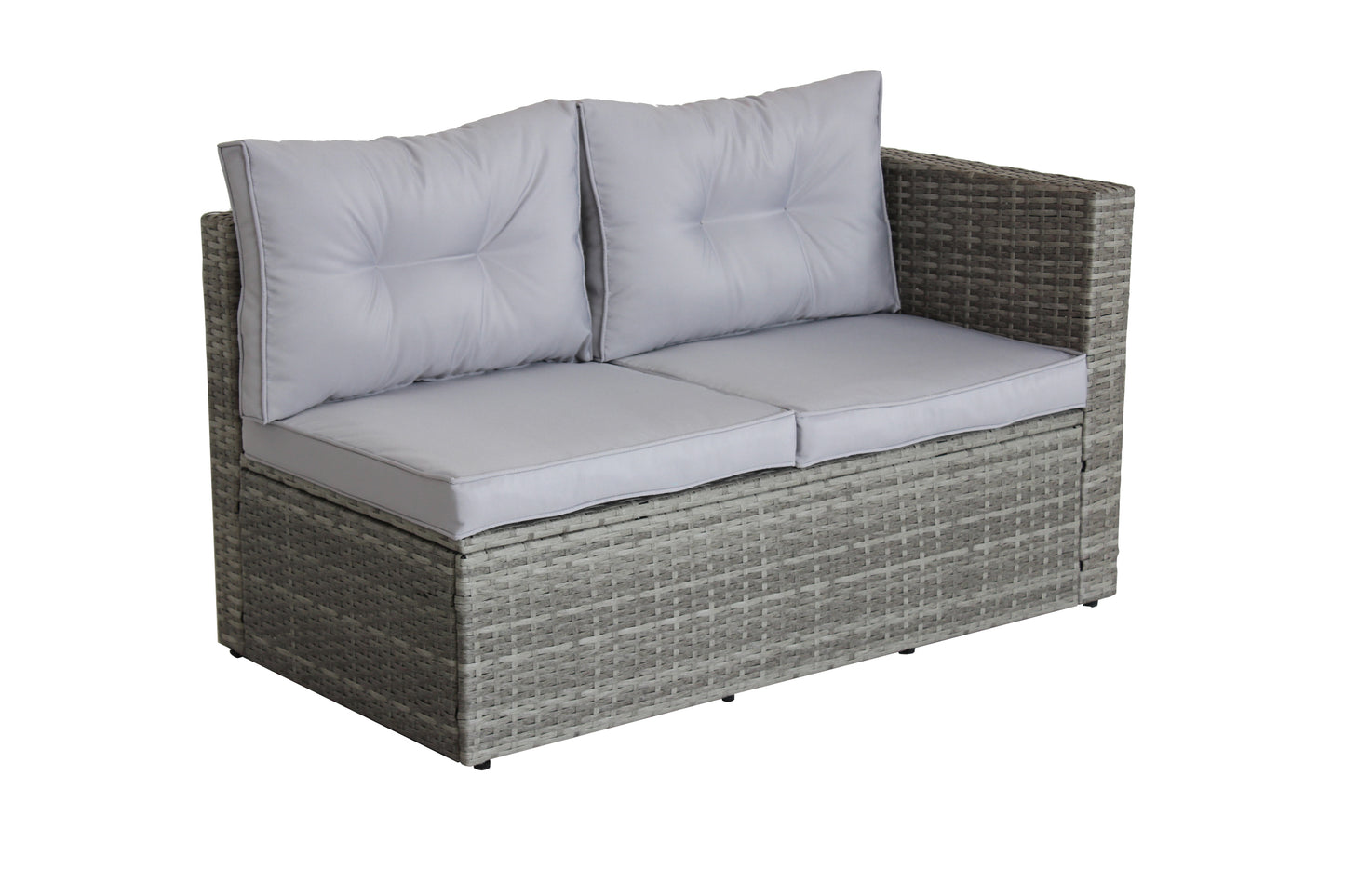 4 Piece Patio Sectional Outdoor Furniture with Storage Box