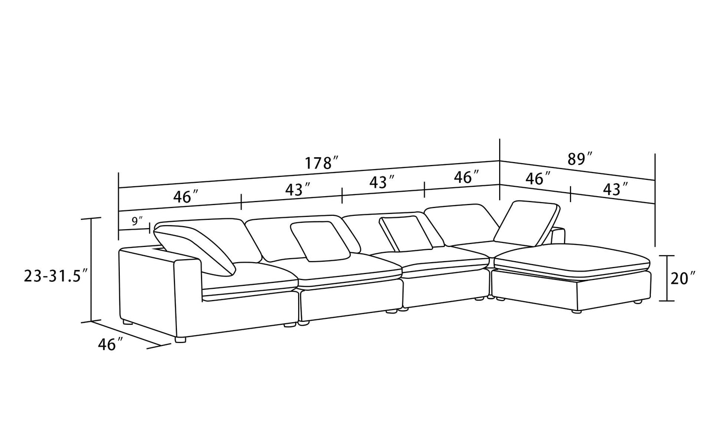 Modular Customizable Sectional