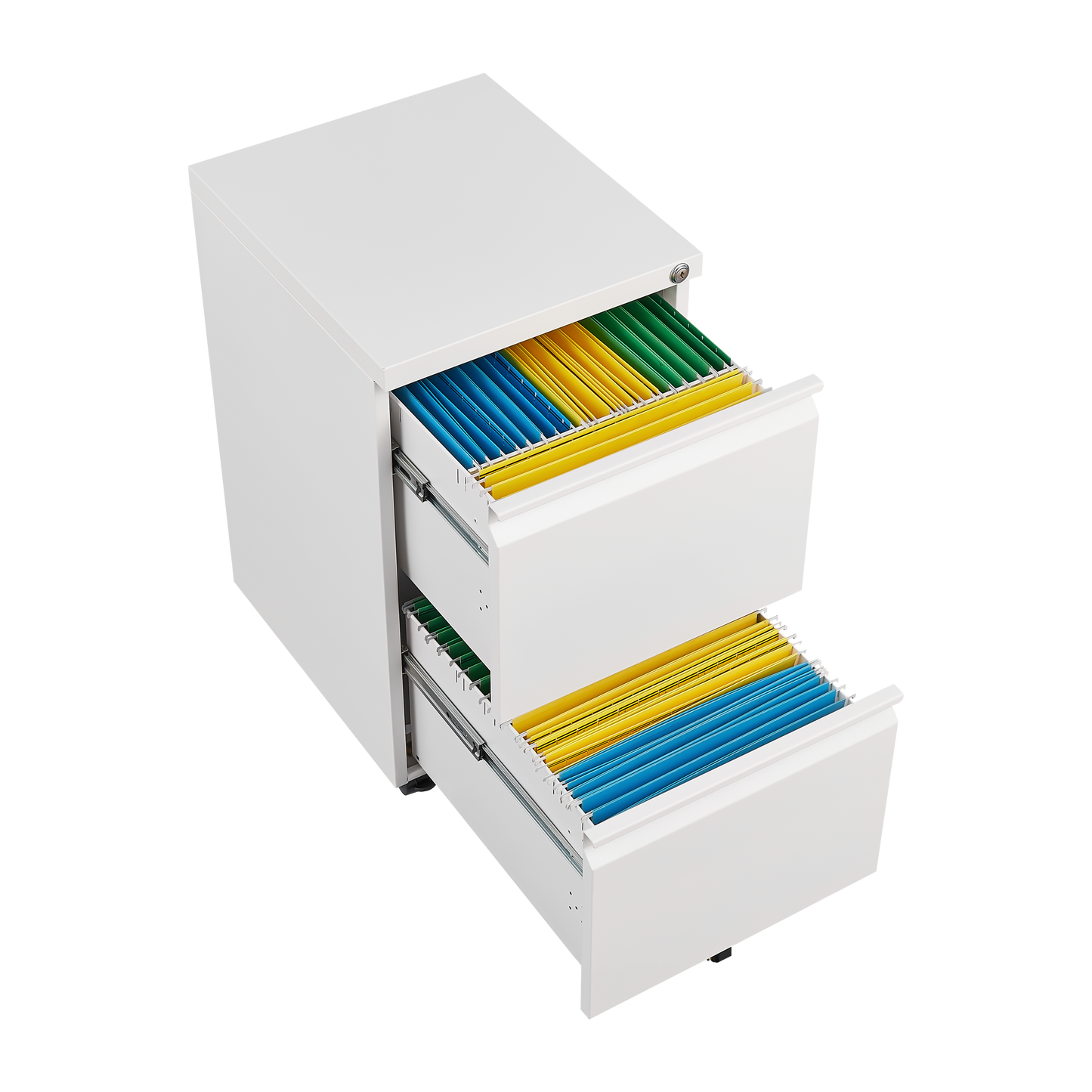2 Drawer Mobile File Cabinet with Lock, Desk Office