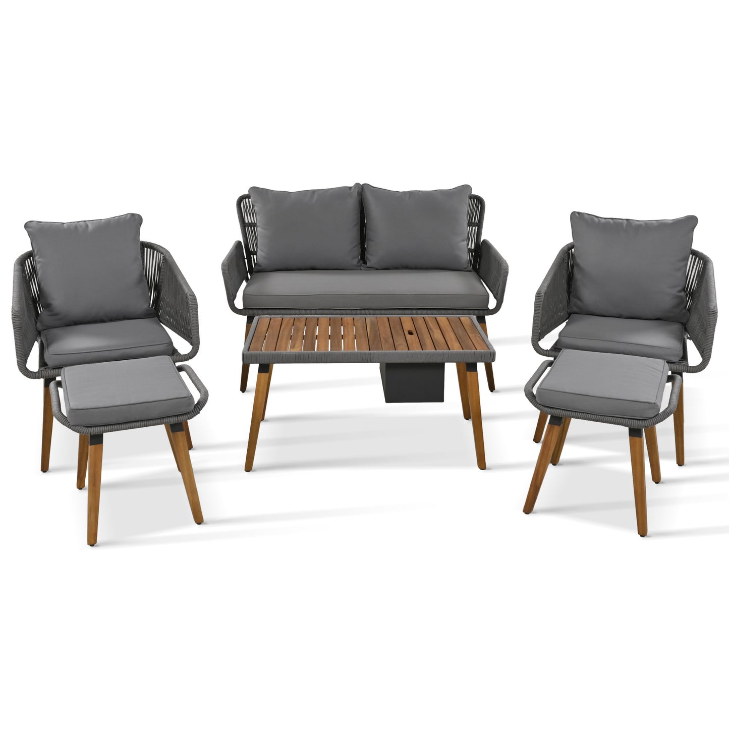 6-Piece Patio Outdoor Furniture, Bar Table