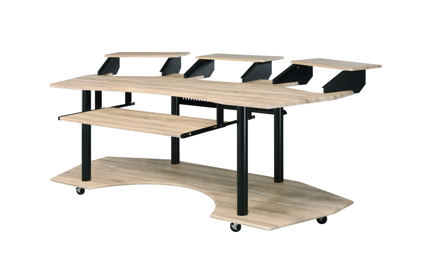 ACME Eleazar Computer Desk, Natural Oak